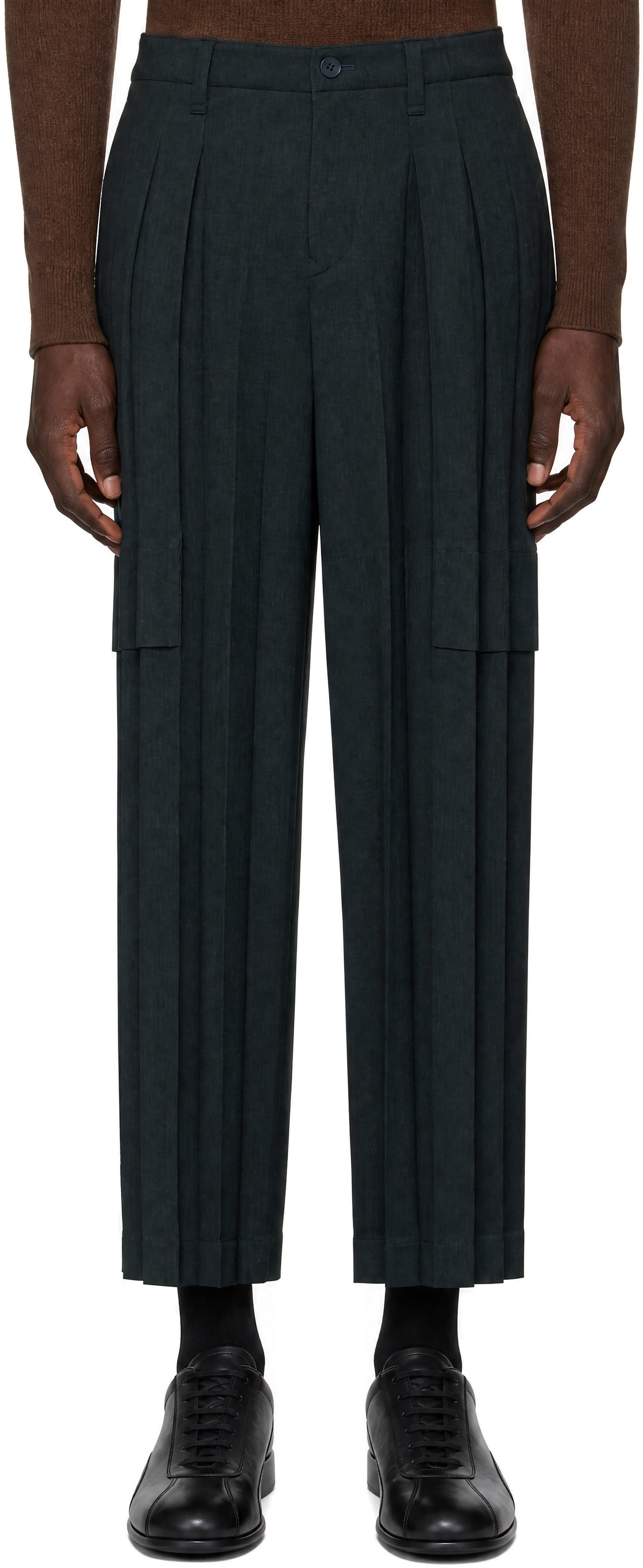 HOMME PLISSÉ ISSEY MIYAKE: Green September Edge Trousers | SSENSE