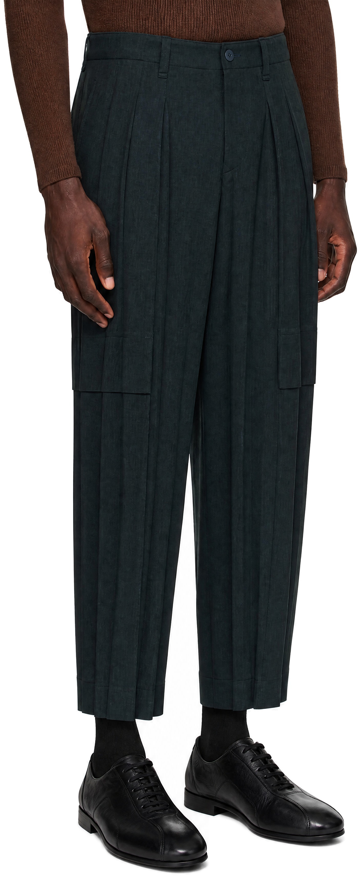 HOMME PLISSÉ ISSEY MIYAKE: Green September Edge Trousers | SSENSE