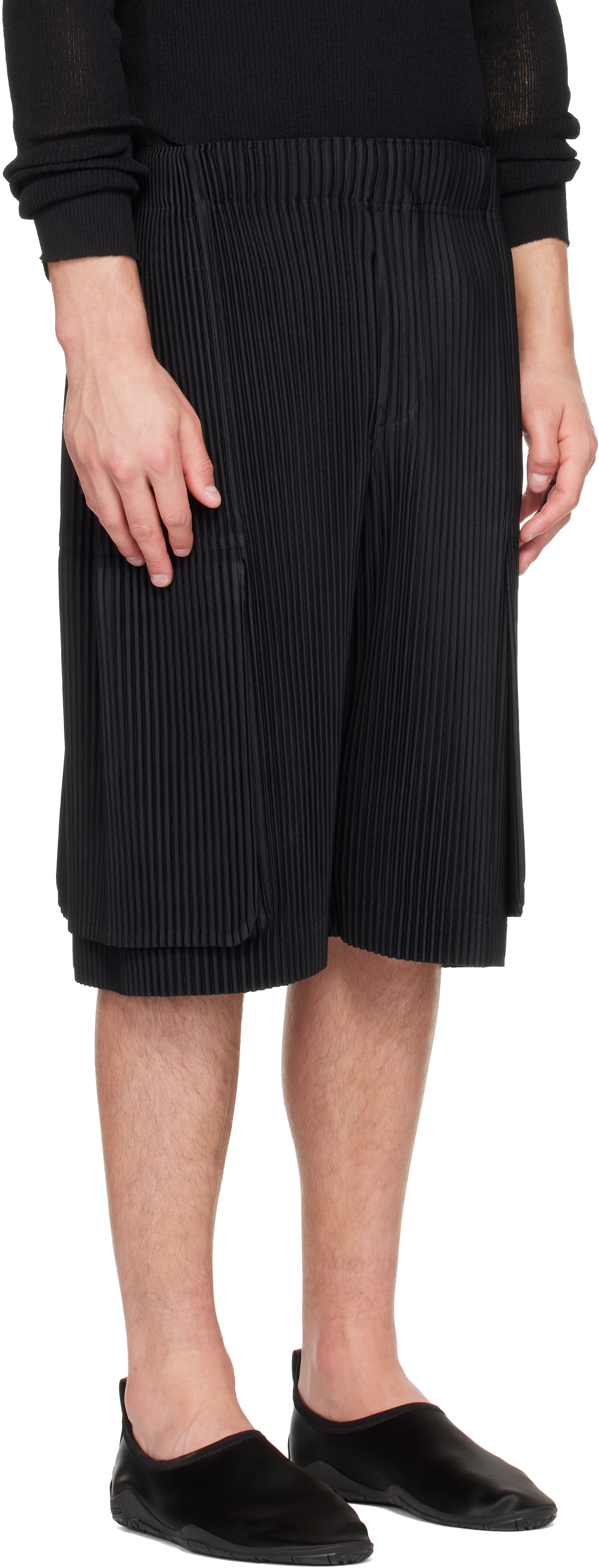 HOMME PLISSÉ ISSEY MIYAKE: Black Monthly Colors September Shorts