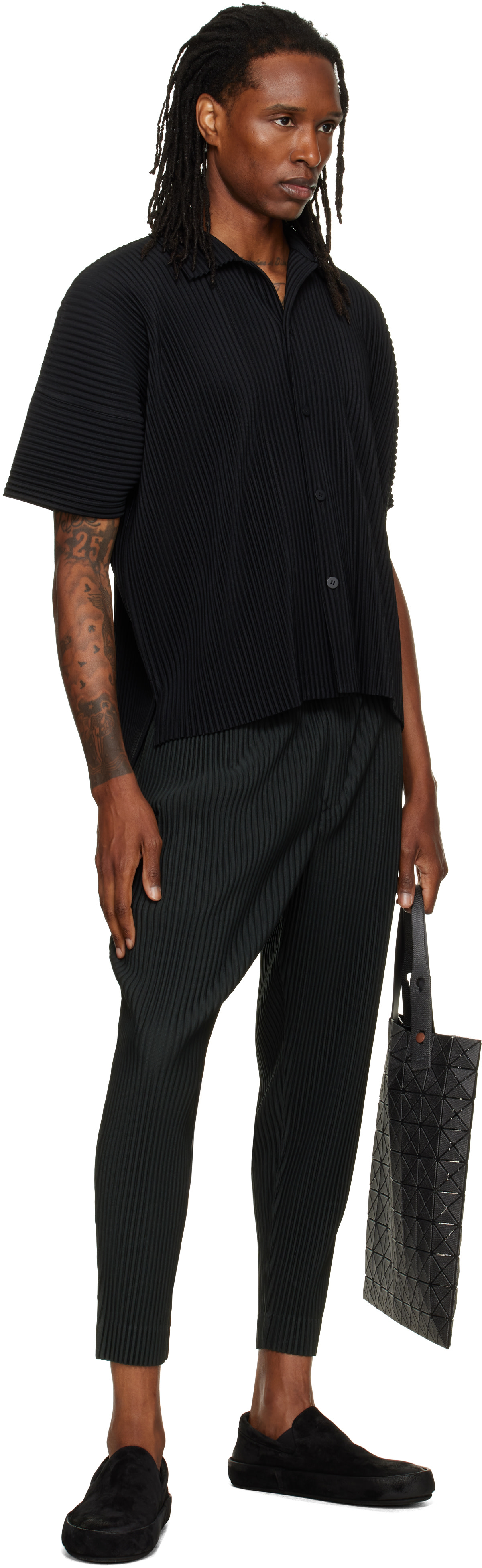 HOMME PLISSÉ ISSEY MIYAKE: Gray Monthly Colors August Trousers