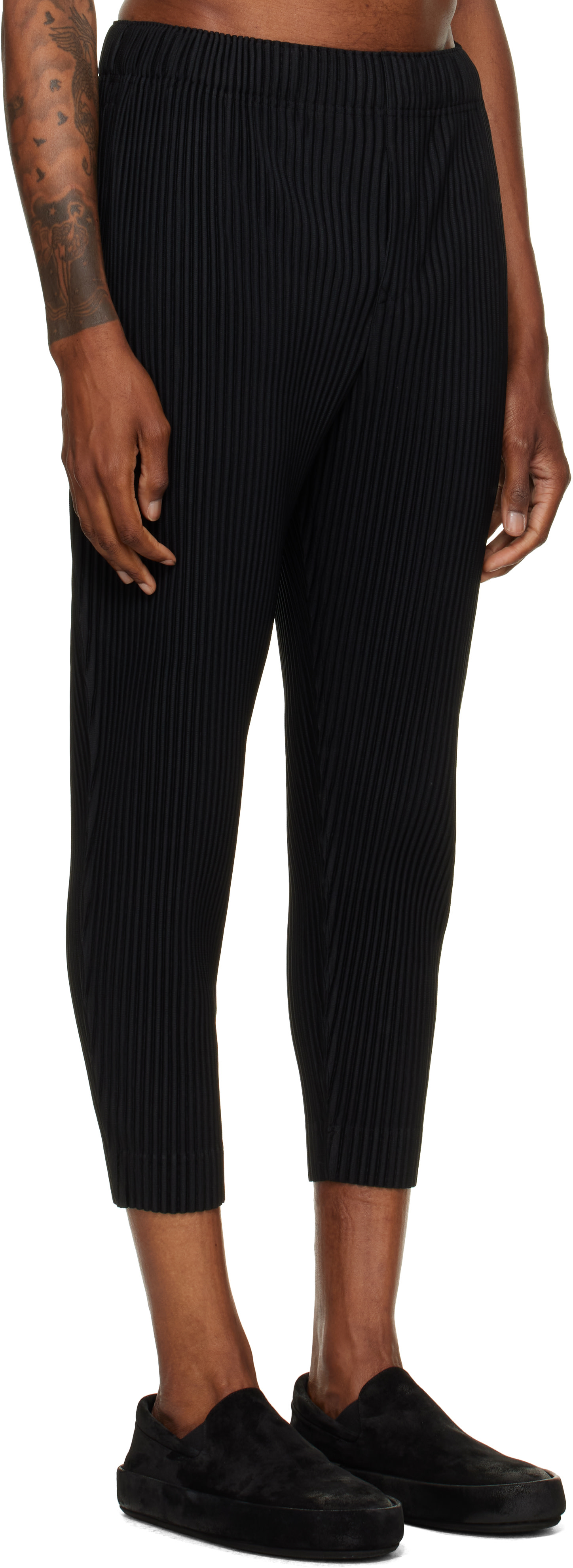 HOMME PLISSÉ ISSEY MIYAKE: Black Monthly Colors August Trousers