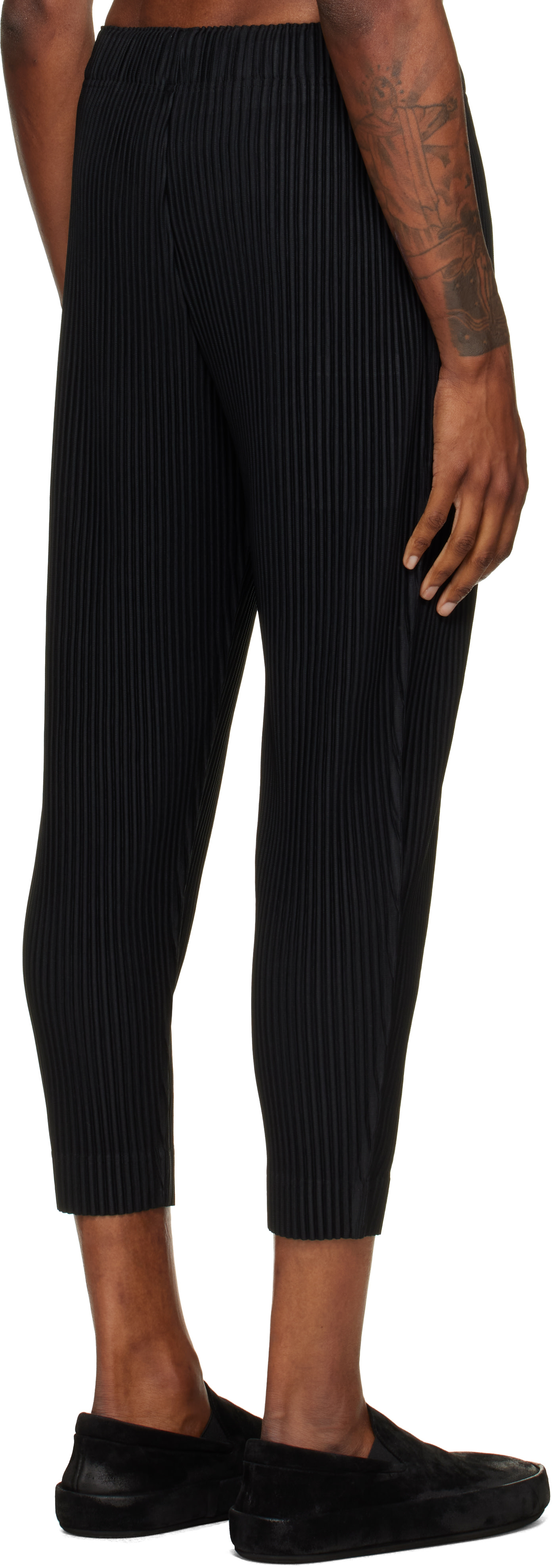 HOMME PLISSÉ ISSEY MIYAKE: Black Monthly Colors August Trousers
