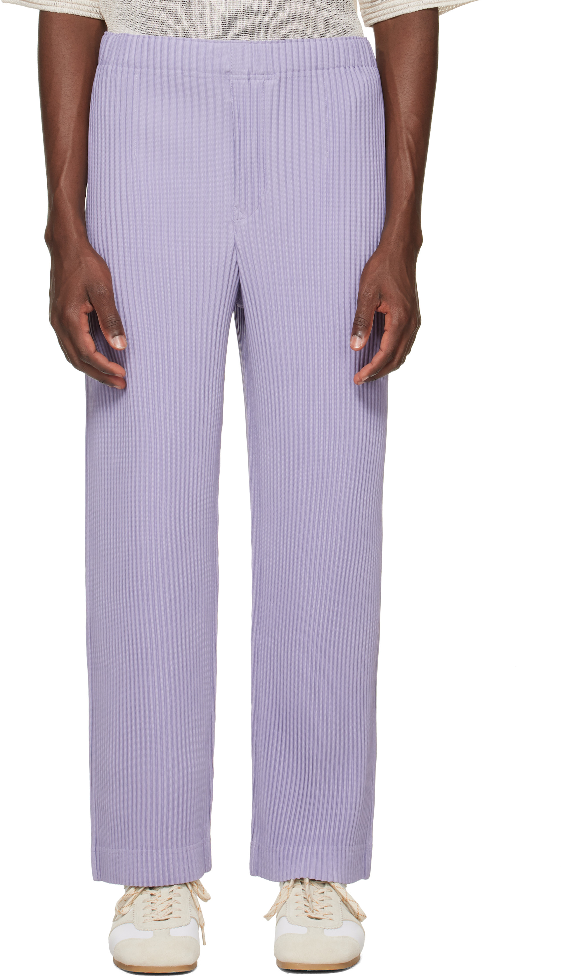 ☆SALE中☆HOMME PLISSE ISSEY MIYAKE サルエルパンツ HOMME PLISSÉ ISSEY MIYAKE: Purple Monthly Colors July Trousers
