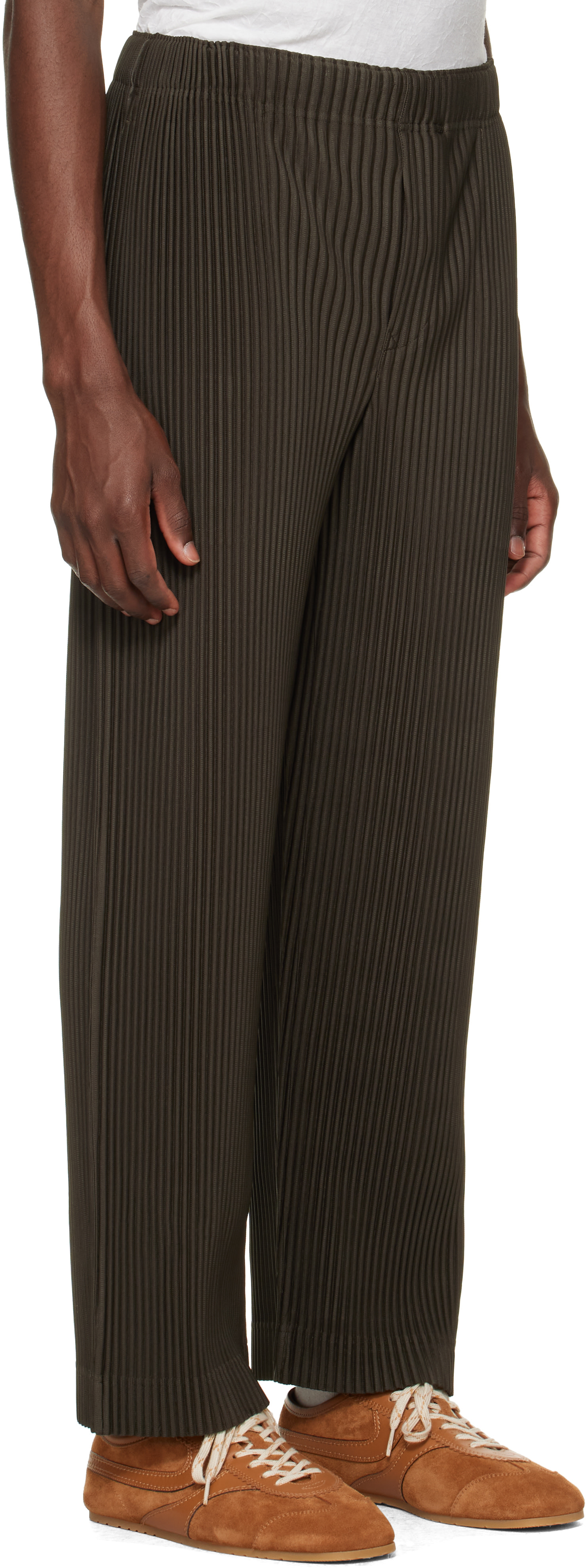 HOMME PLISSÉ ISSEY MIYAKE: Brown Monthly Colors July Trousers | SSENSE