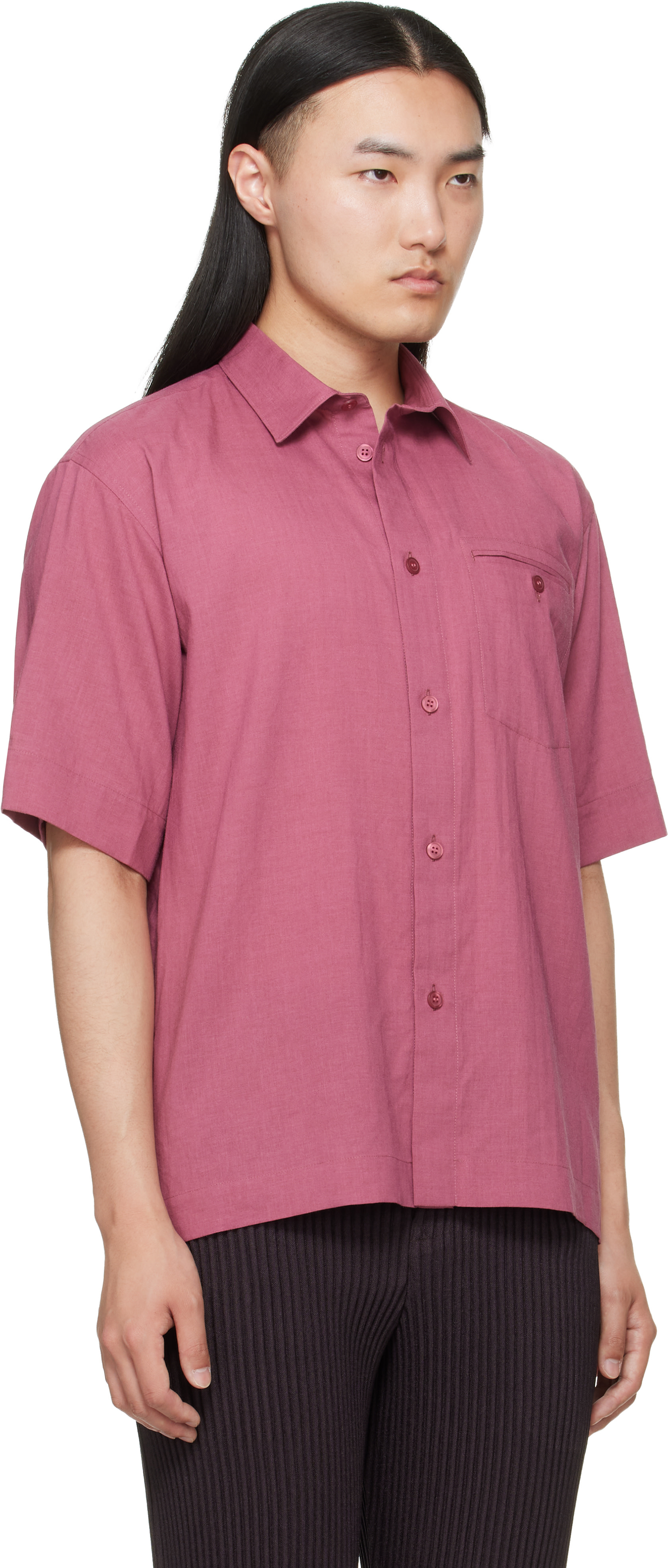 HOMME PLISSÉ ピンク ポロシャツ オムプリッセイ HOMME PLISSÉ ピンク