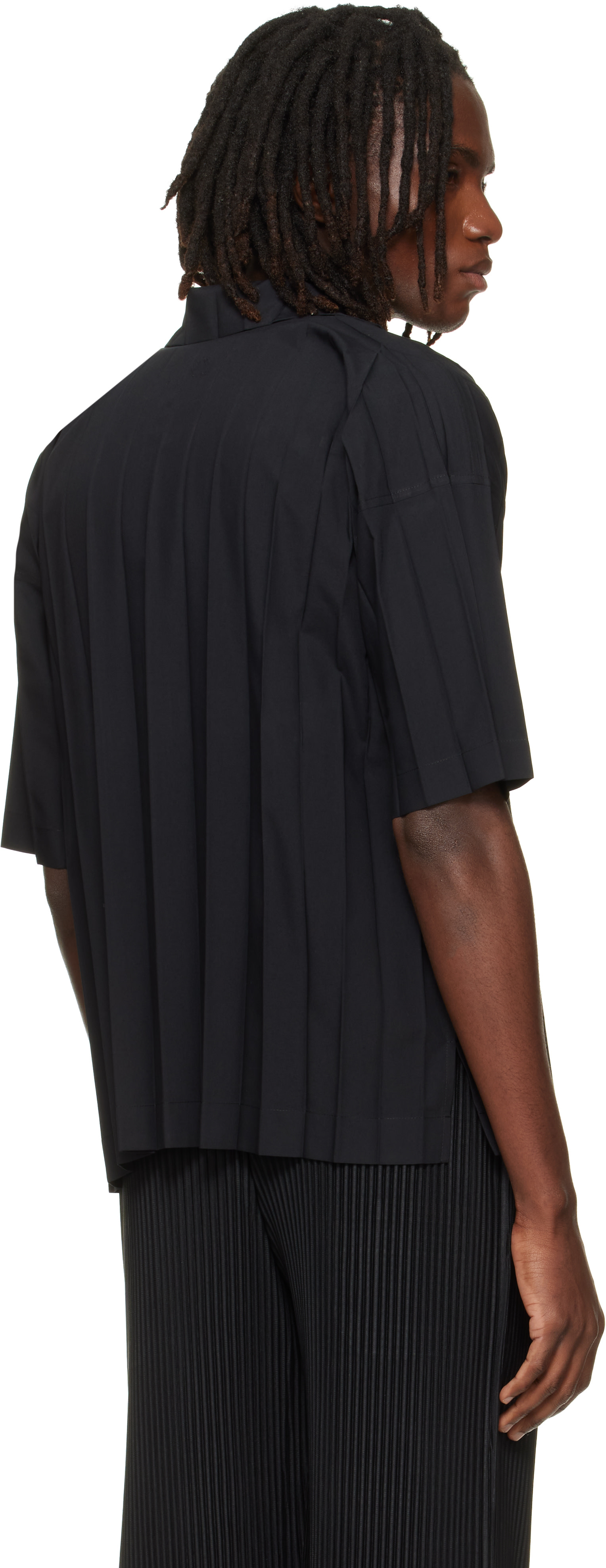 HOMME PLISSÉ ISSEY MIYAKE: Black Edge Shirt | SSENSE
