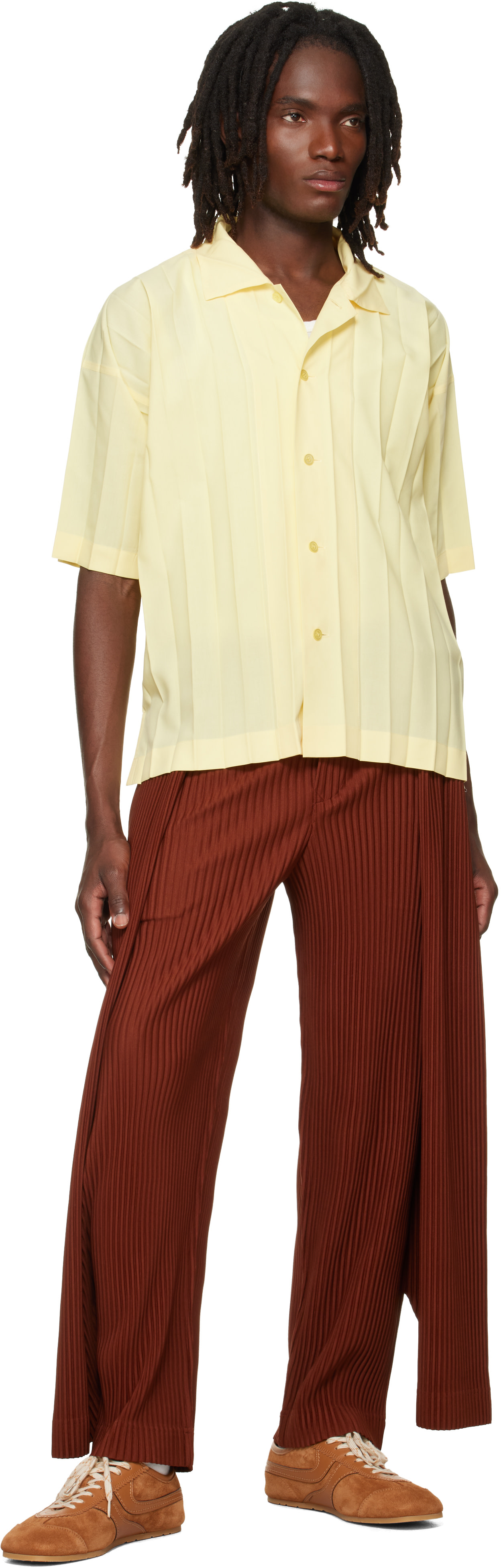 HOMME PLISSÉ ISSEY MIYAKE: Yellow Edge Shirt | SSENSE Canada