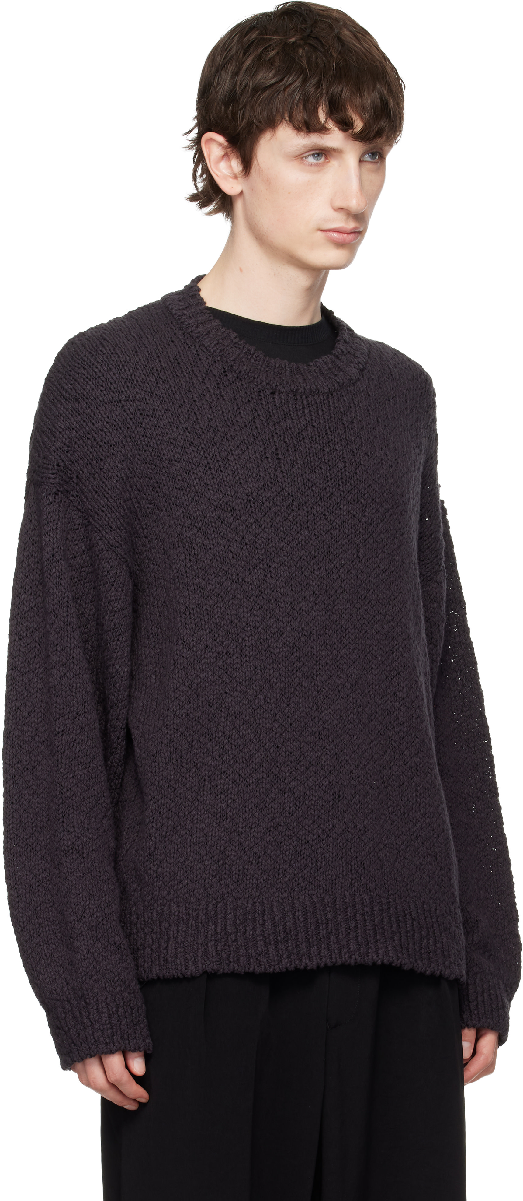 HOMME PLISSÉ ISSEY MIYAKE: Brown Risotto Knit Sweater | SSENSE