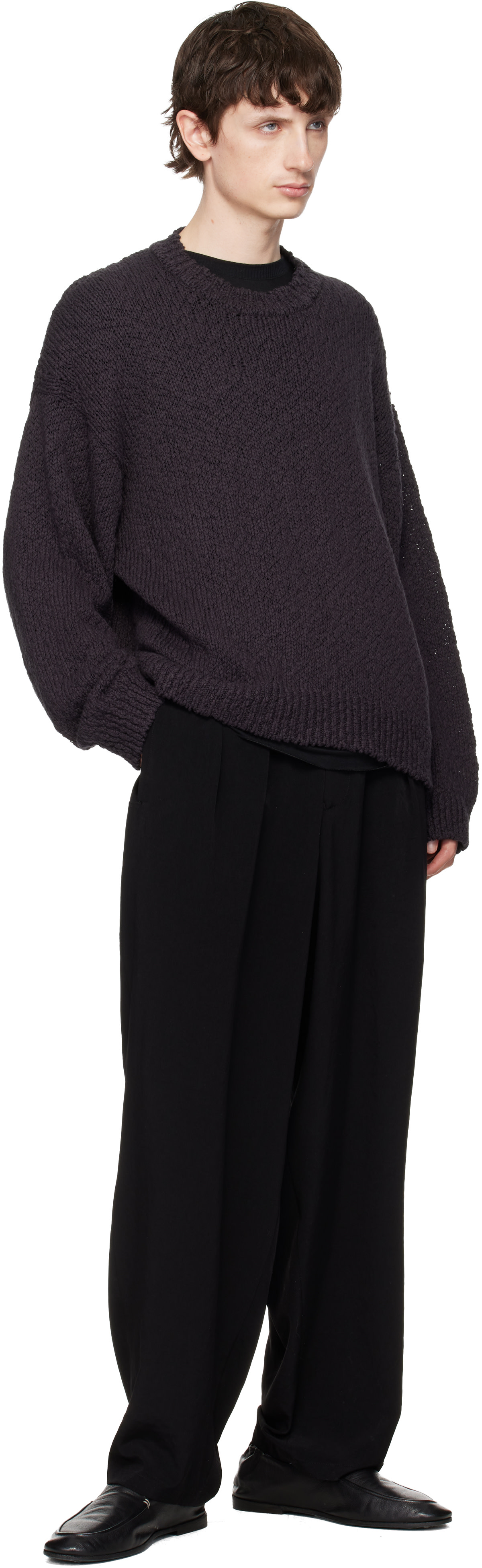 HOMME PLISSÉ ISSEY MIYAKE: Brown Risotto Knit Sweater | SSENSE