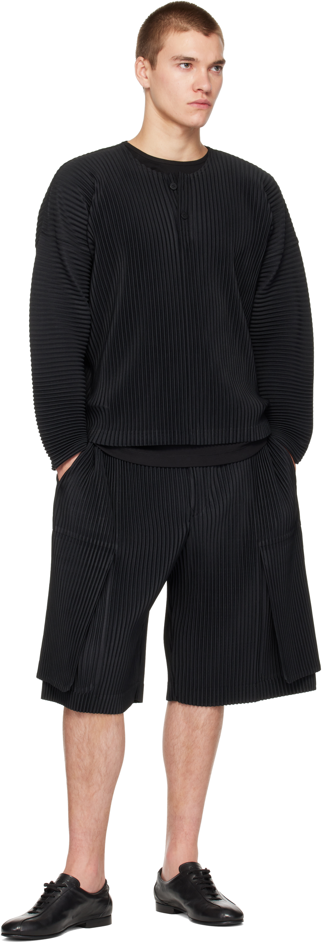 HOMME PLISSÉ ISSEY MIYAKE: Black Monthly Colors September Shirt