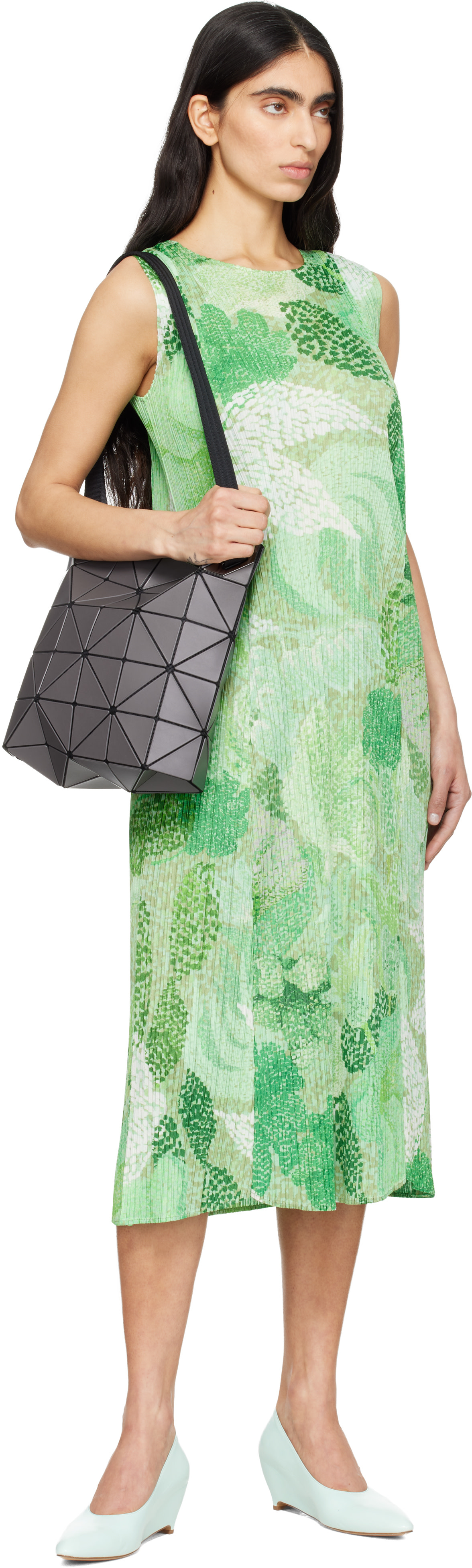 BAO BAO ISSEY MIYAKE: Gray Blocky Bag | SSENSE