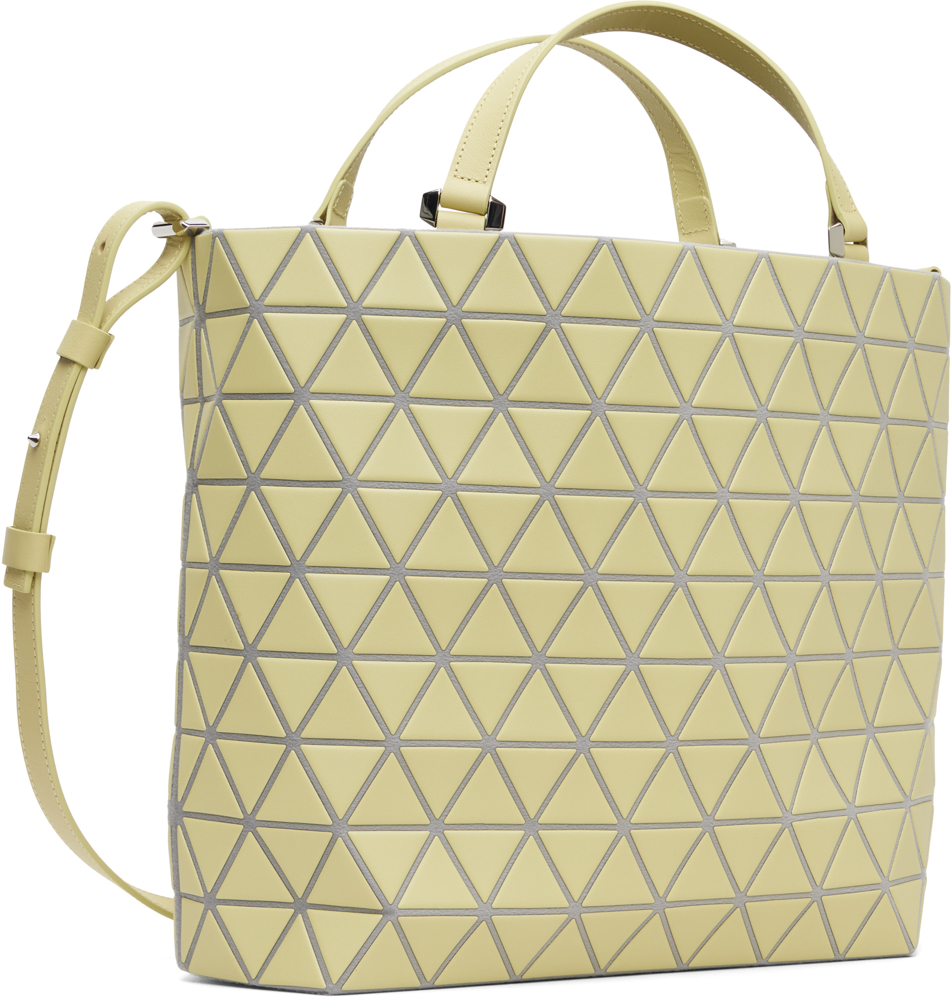 BAO BAO ISSEY MIYAKE: Yellow Crystal Matte Bag | SSENSE