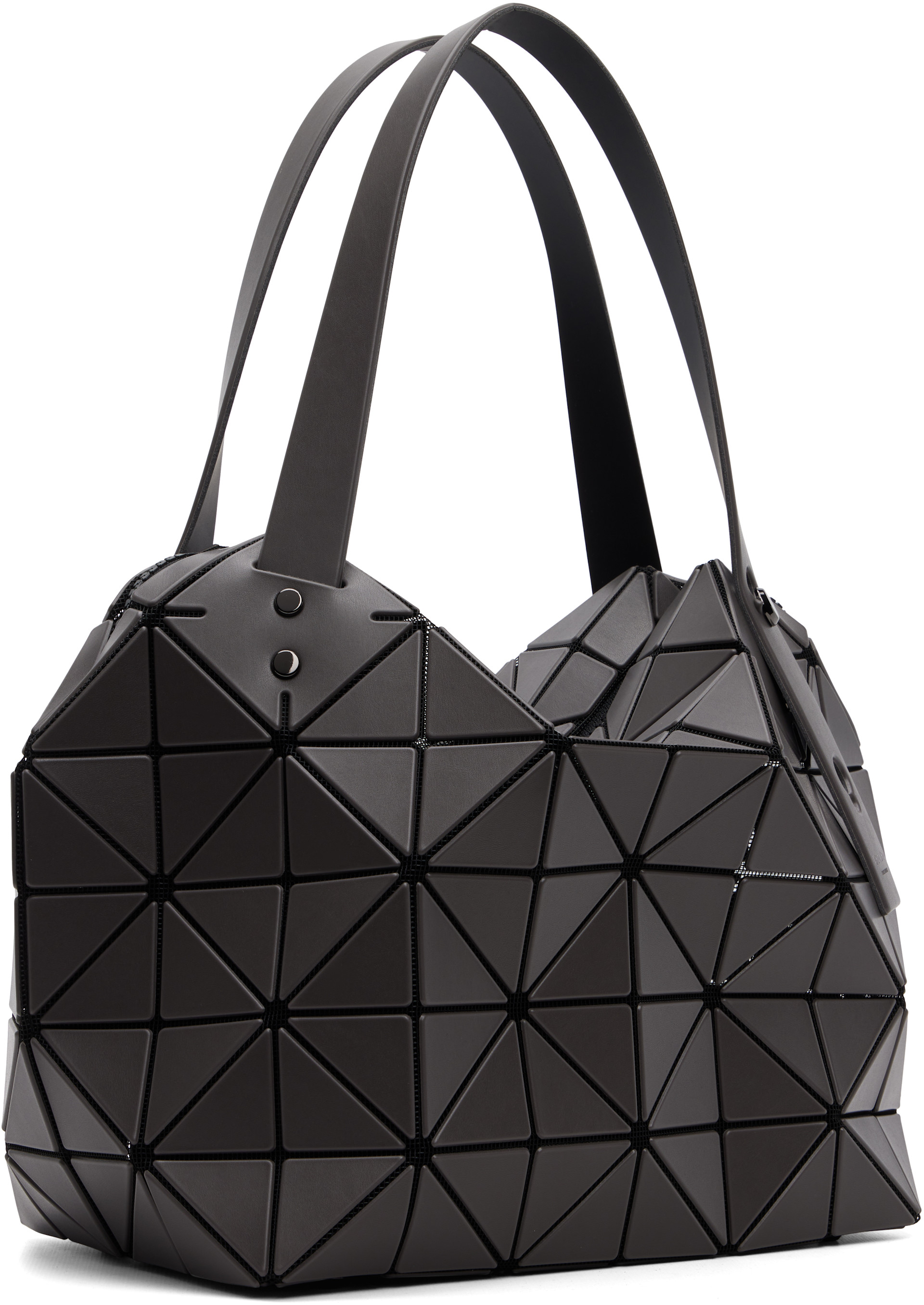 BAO BAO ISSEY MIYAKE: Gray Boston Tote | SSENSE