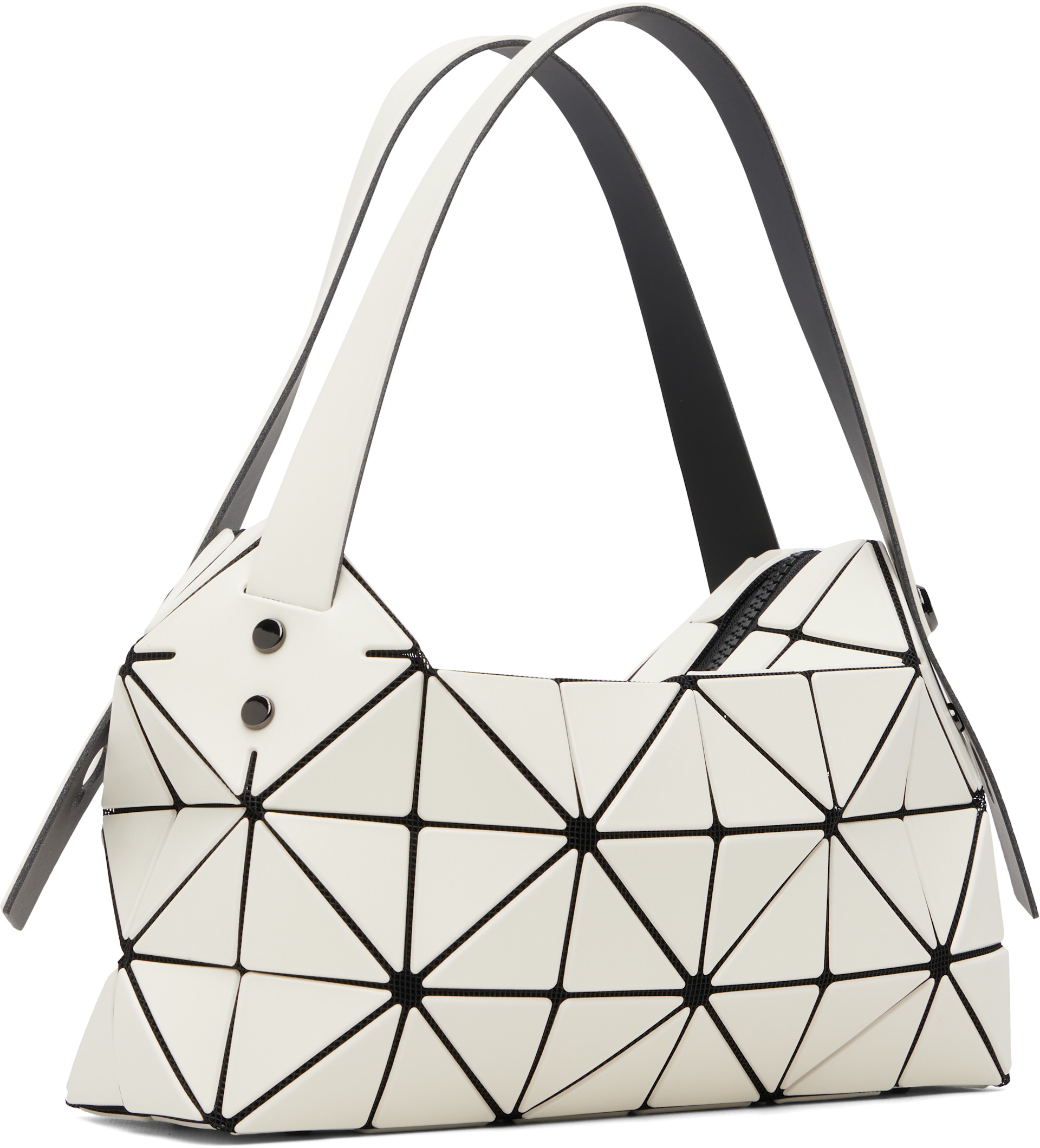BAO BAO ISSEY MIYAKE: White Boston Hand Bag | SSENSE