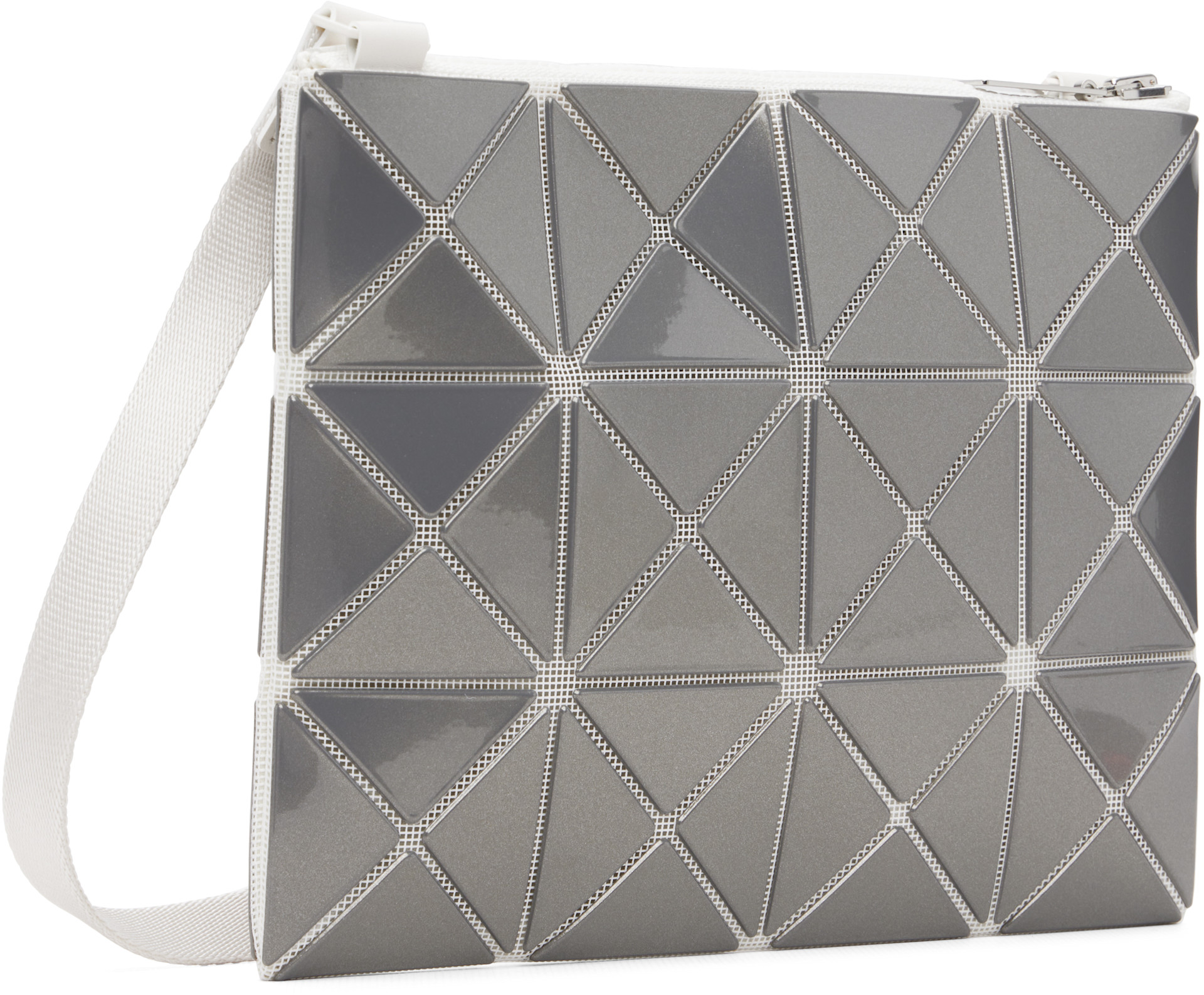 BAO BAO ISSEY MIYAKE: Gray Lucent Metallic Bag | SSENSE