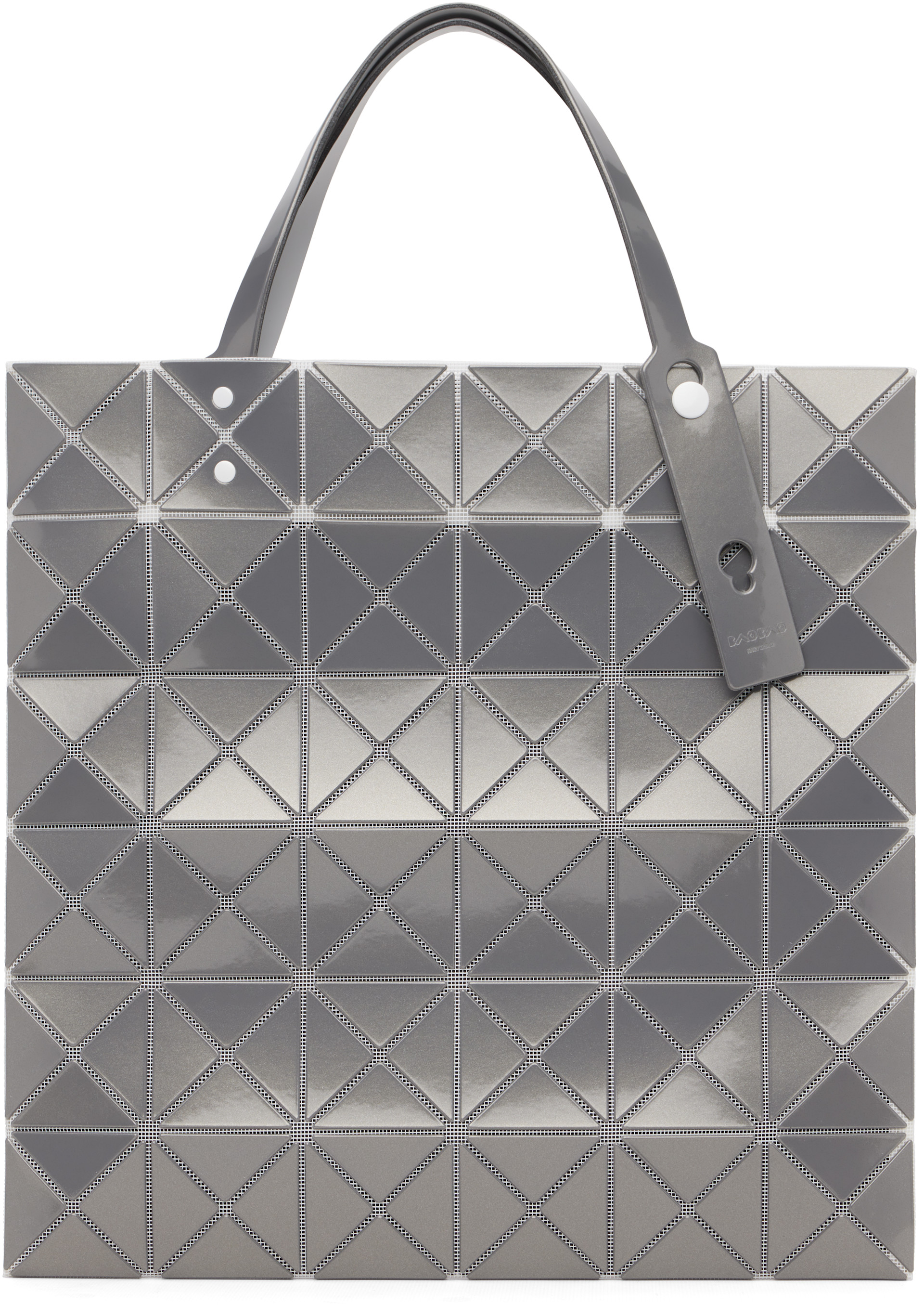BAO BAO ISSEY MIYAKE: Silver Lucent Metallic Tote | SSENSE