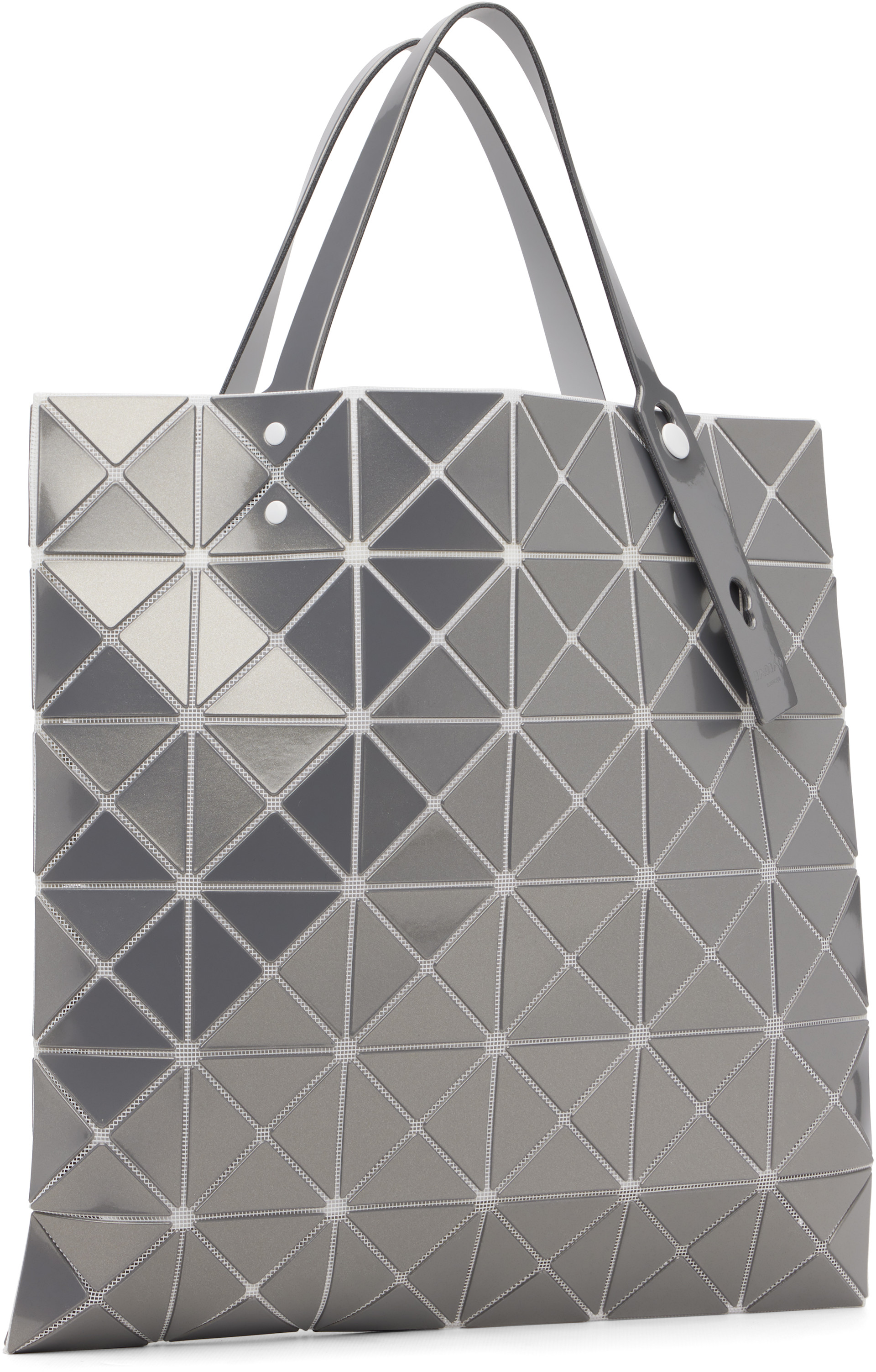バッグ BAOBAO isseimiyake lucent silver BAO BAO ISSEY MIYAKE: Silver Lucent Metallic Tote | SSENSE