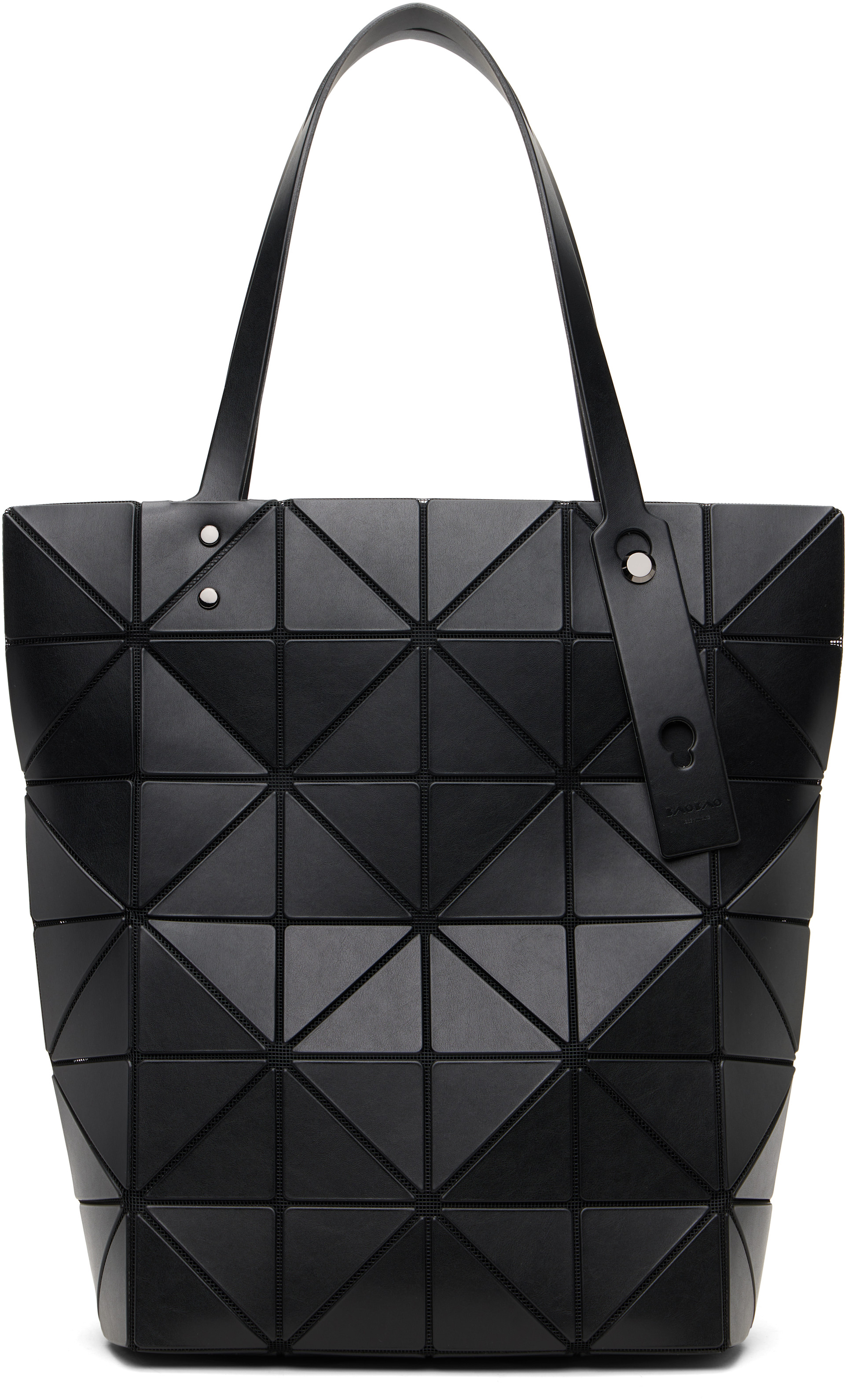 BAO BAO ISSEY MIYAKE: Black Blocky Tote | SSENSE