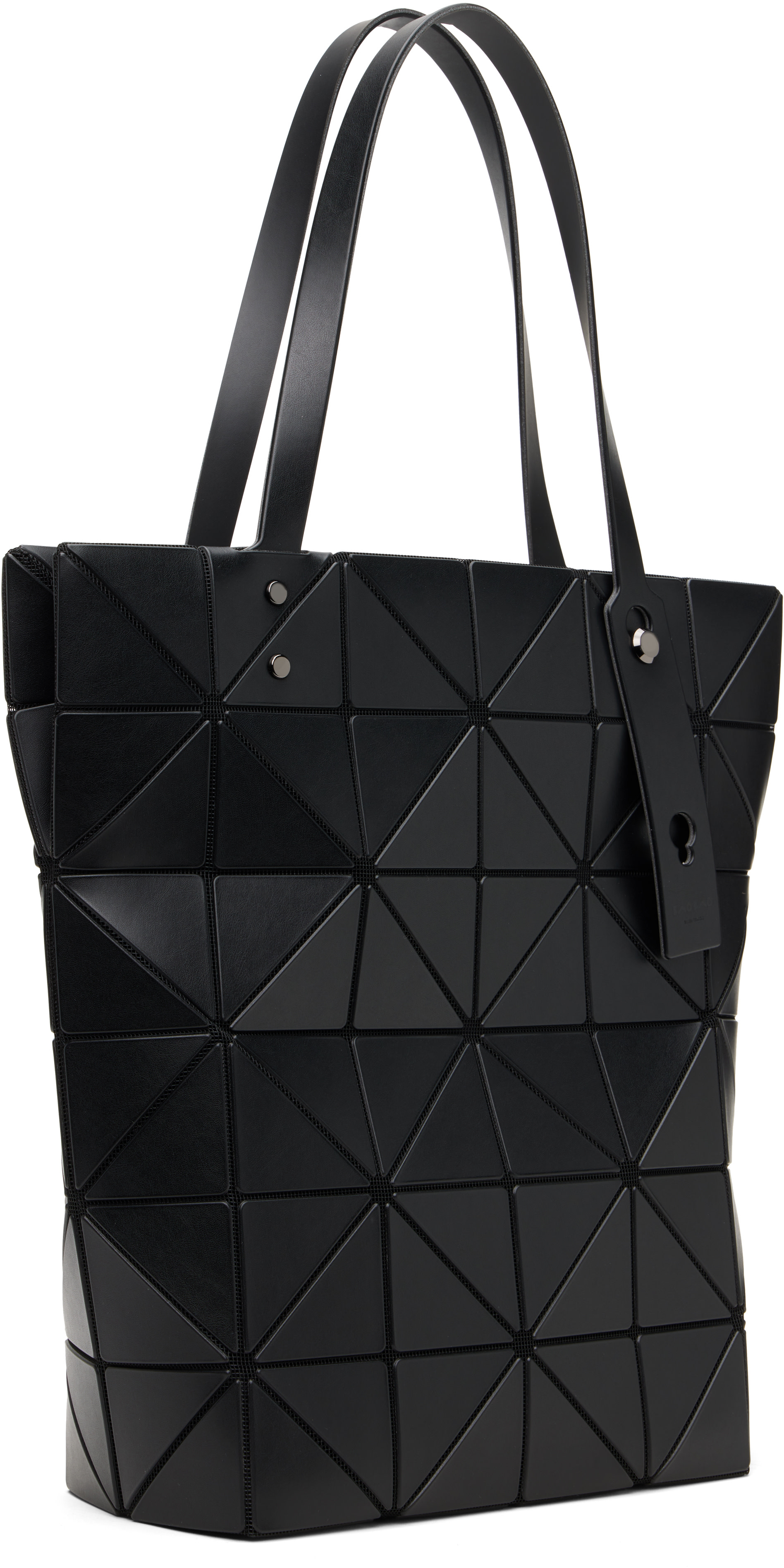 BAO BAO ISSEY MIYAKE: Black Blocky Tote | SSENSE BAO BAO ISSEY MIYAKE: Black Blocky Tote | SSENSE
