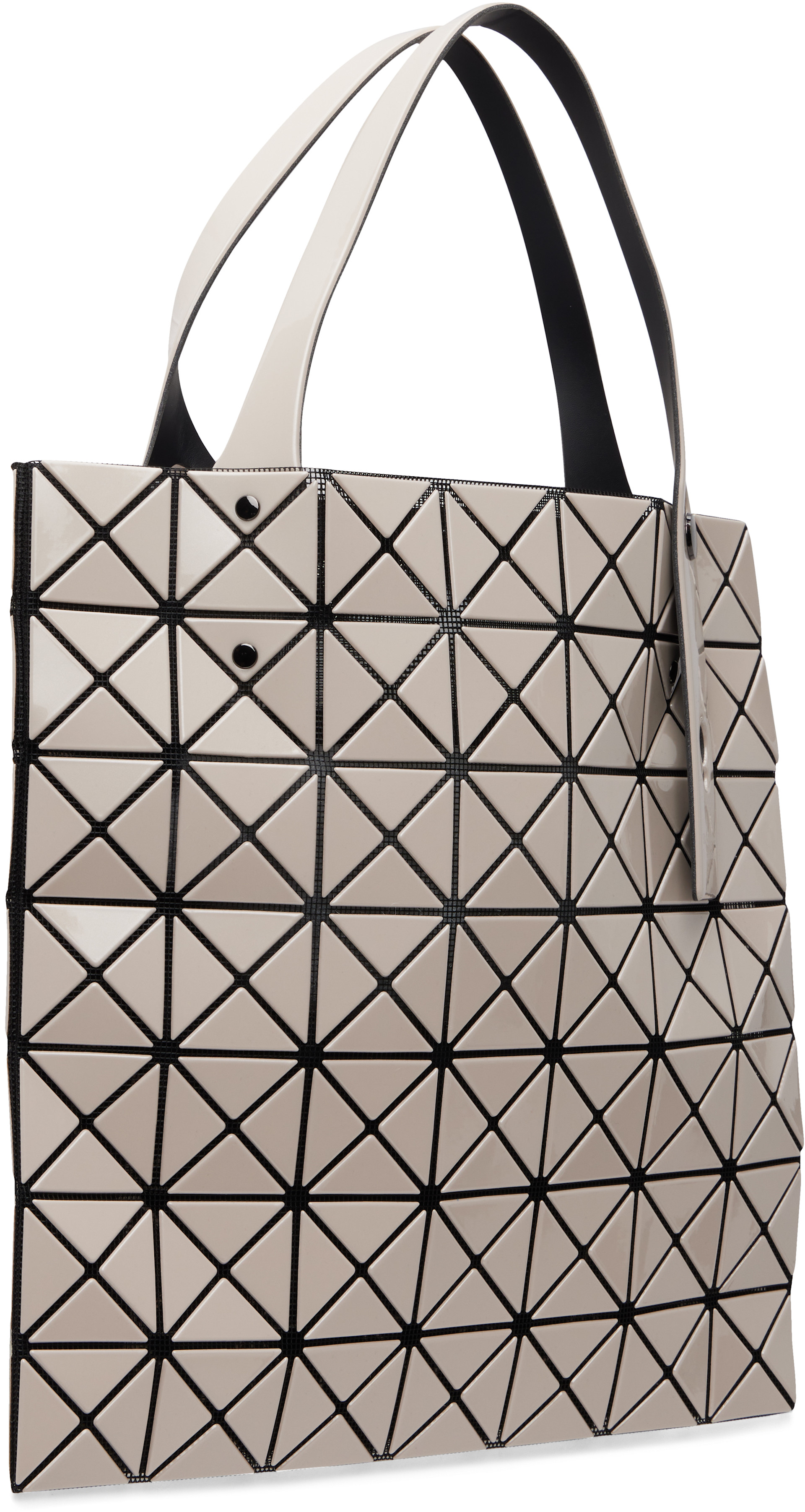 BAO BAO ISSEY MIYAKE: Beige Prism Tote | SSENSE