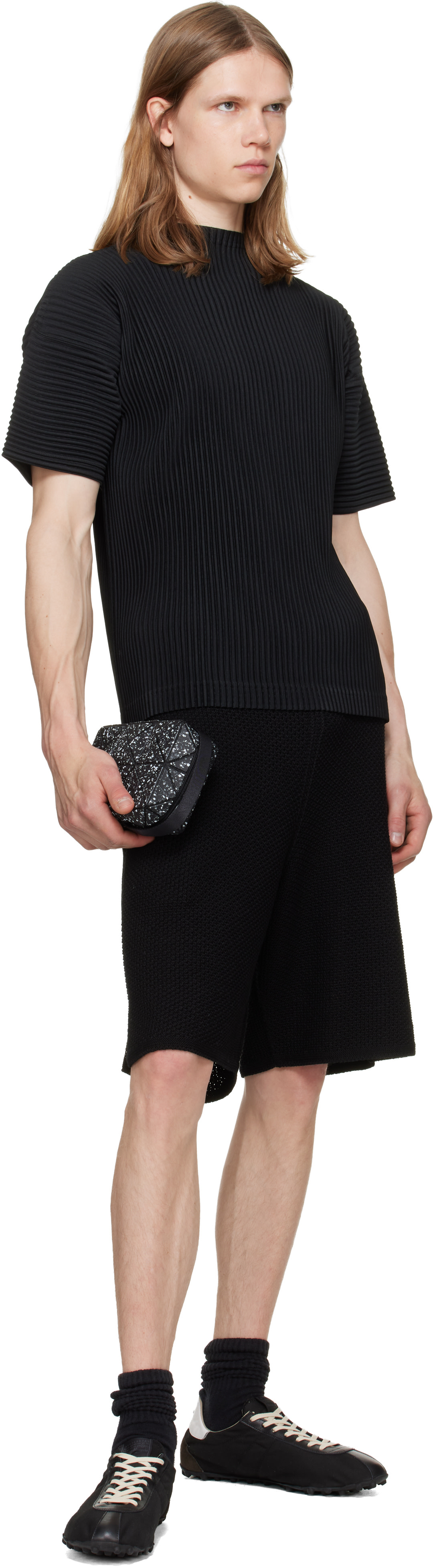 BAO BAO ISSEY MIYAKE: Black City Messenger Bag | SSENSE