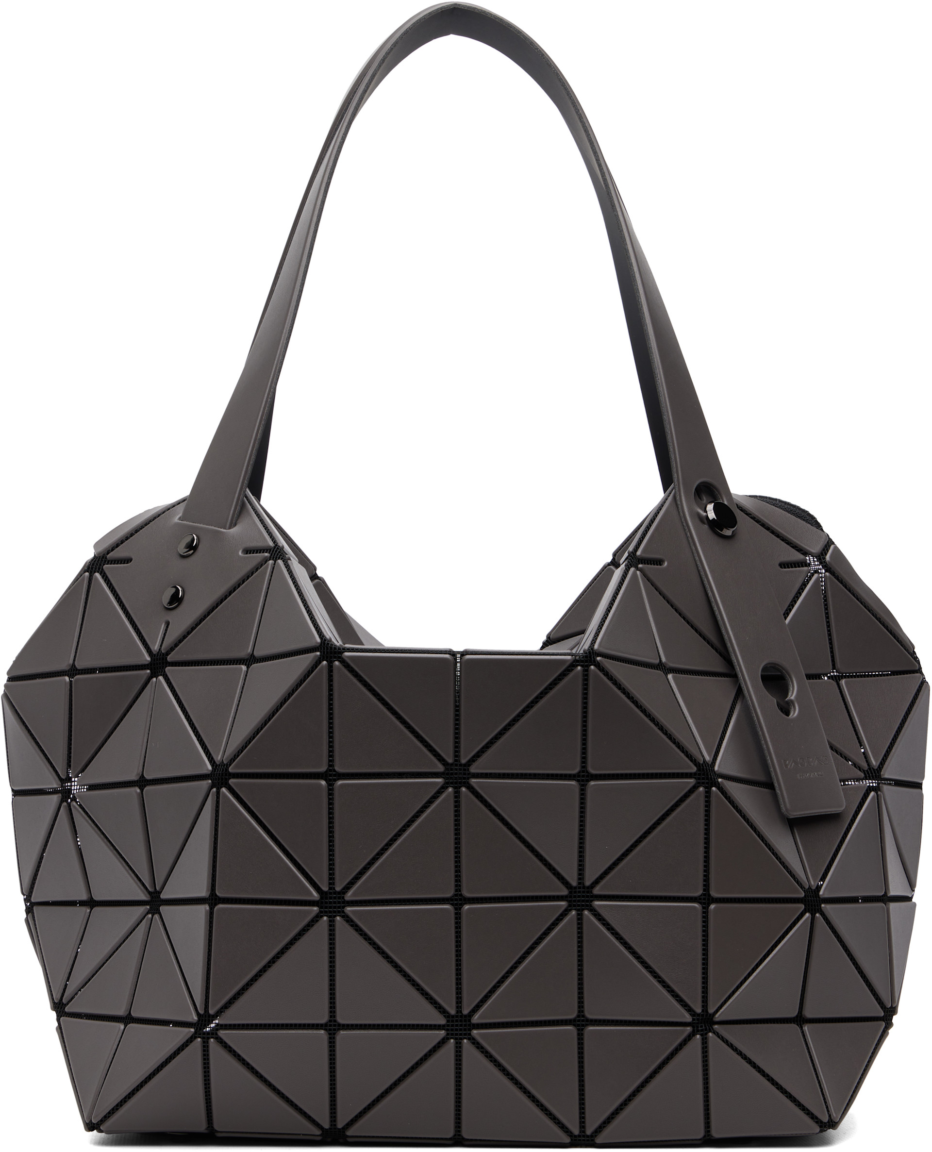 BAO BAO ISSEY MIYAKE: Gray Boston Tote | SSENSE