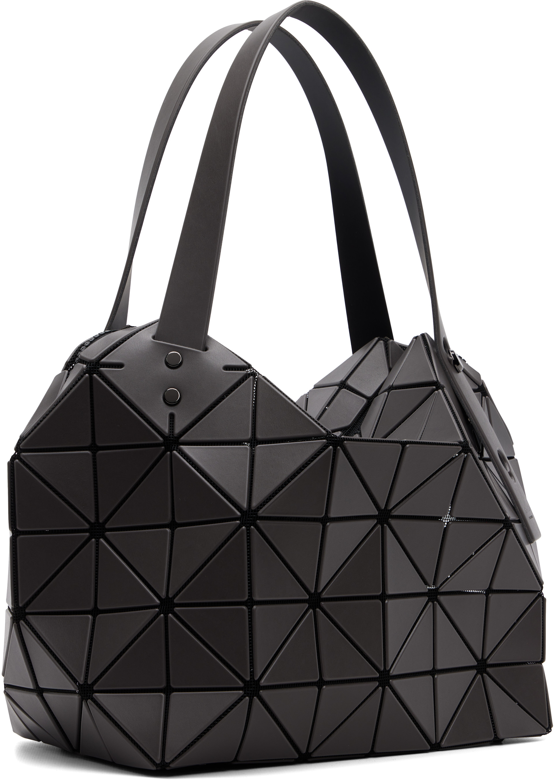 BAO BAO ISSEY MIYAKE: Gray Boston Tote | SSENSE