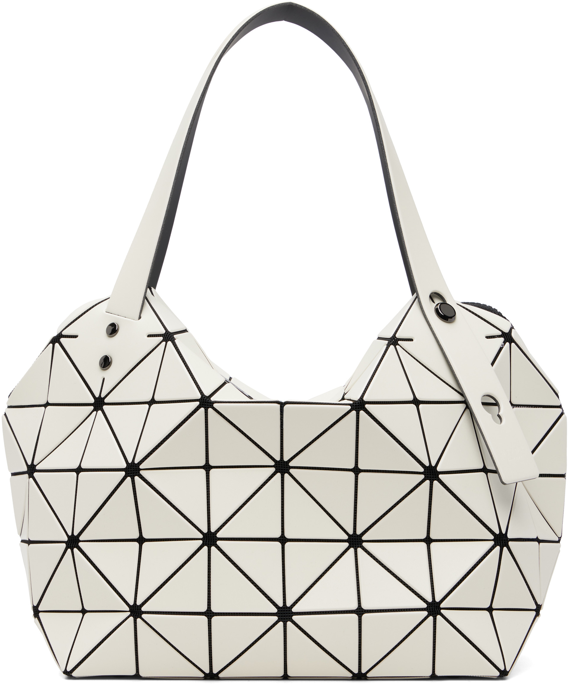 BAO BAO ISSEY MIYAKE: White Boston Tote | SSENSE