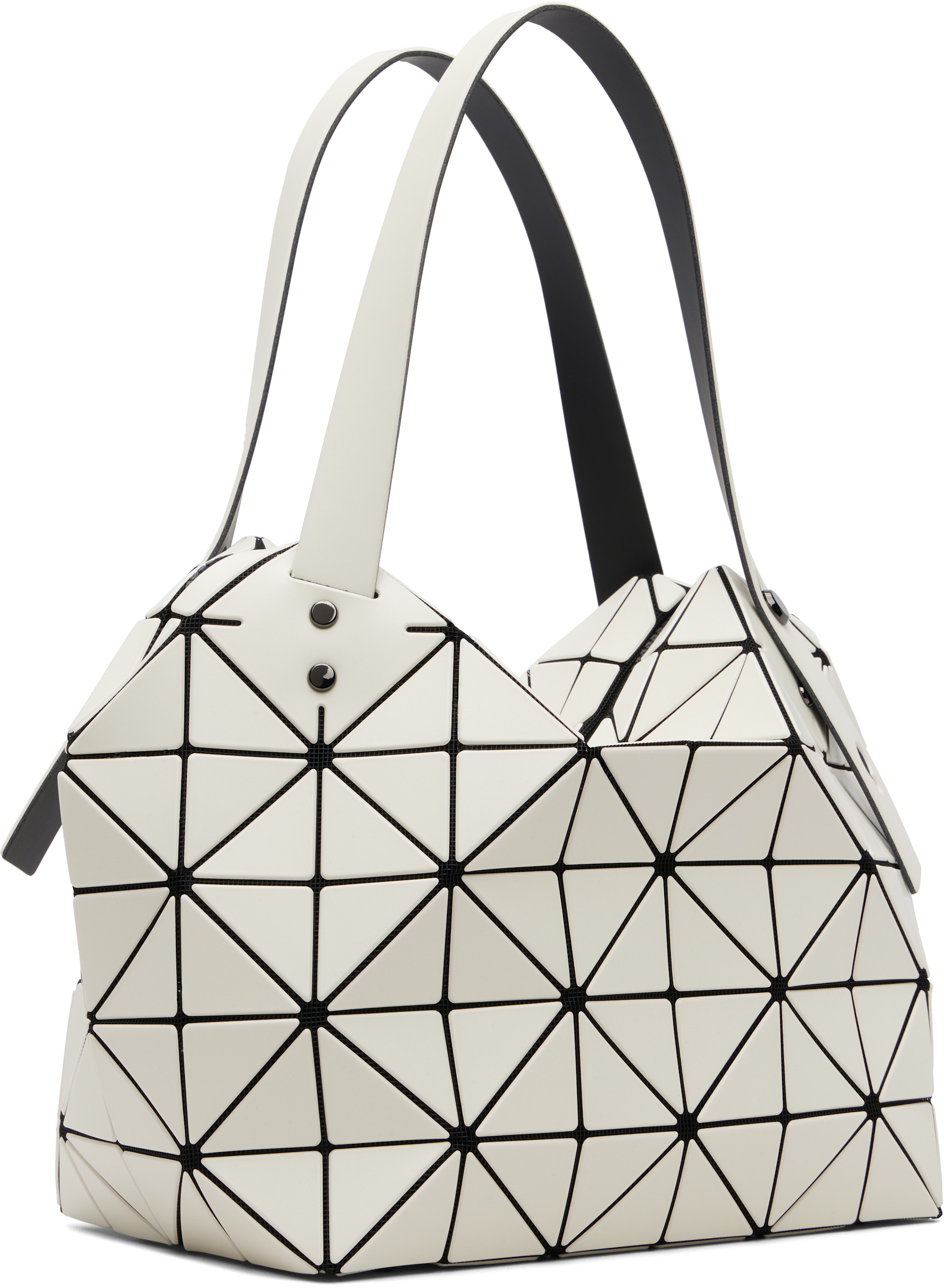 BAO BAO ISSEY MIYAKE: White Boston Tote | SSENSE