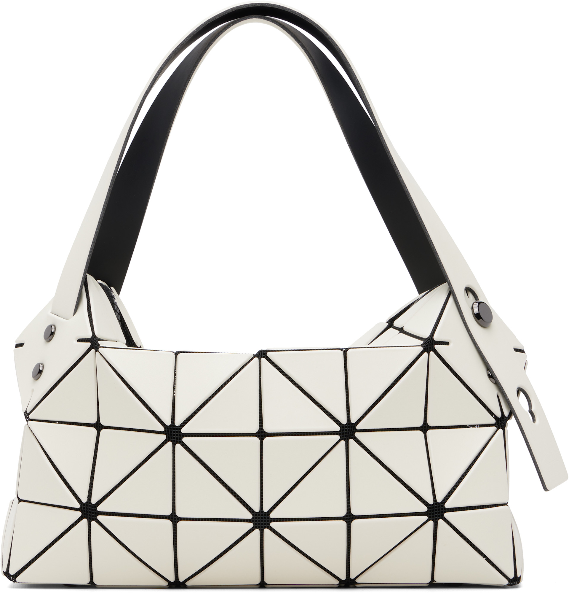 BAO BAO ISSEY MIYAKE: White Boston Hand Bag | SSENSE