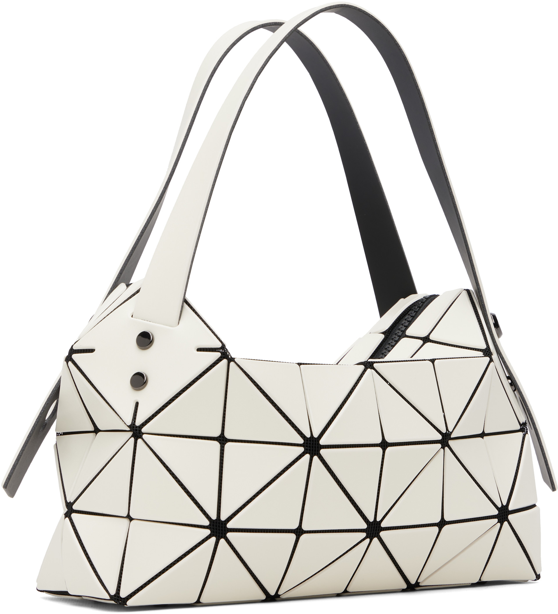 BAO BAO ISSEY MIYAKE: White Boston Hand Bag | SSENSE