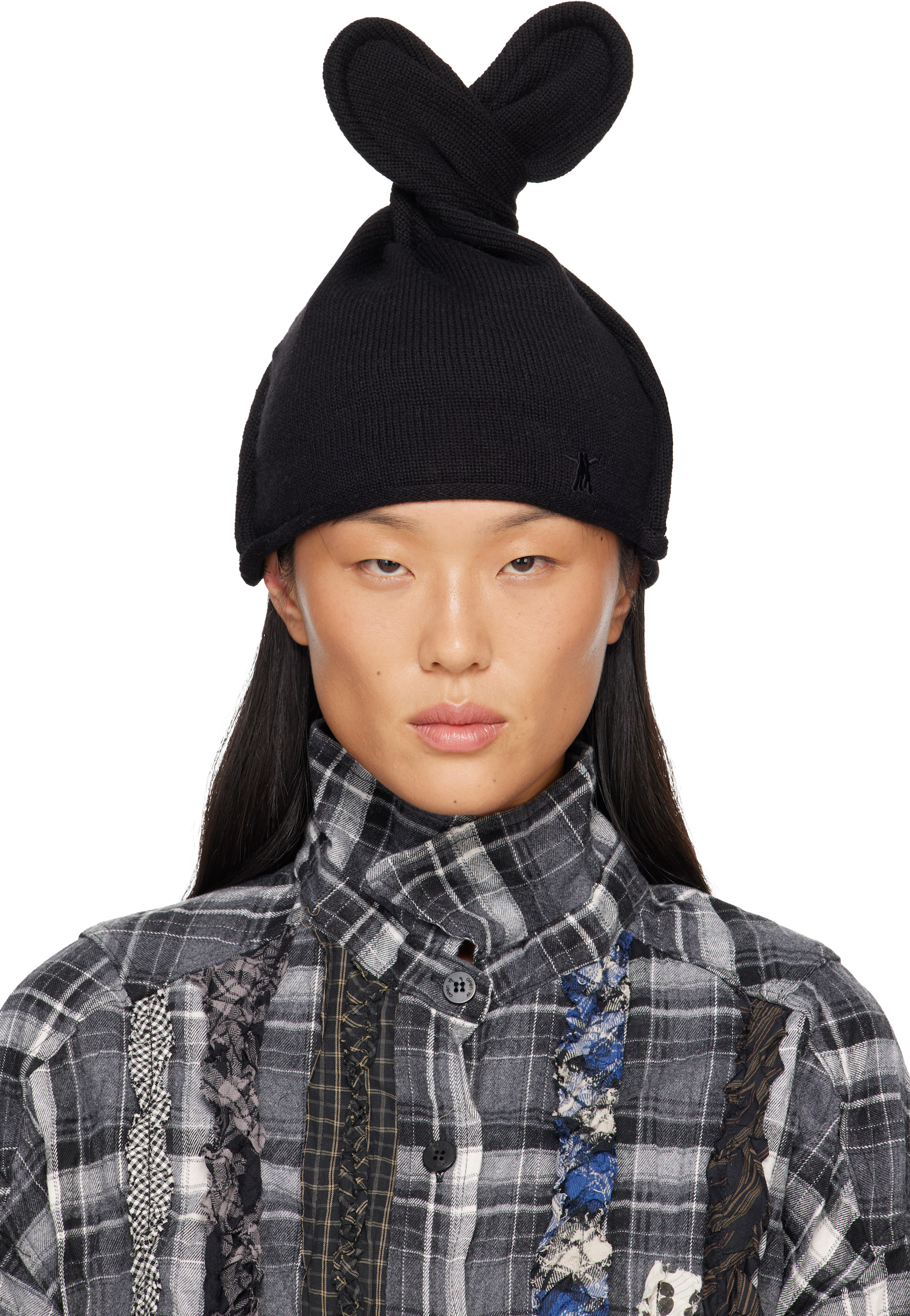 OPEN YY / オープンワイワイ SCARF BEANIE OPEN YY Black Scarf Beanie