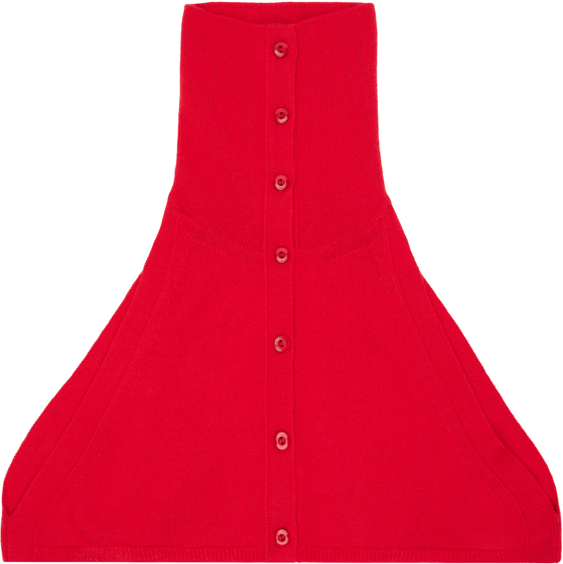 OPEN YY - Red Button Up Neck Layer Collar