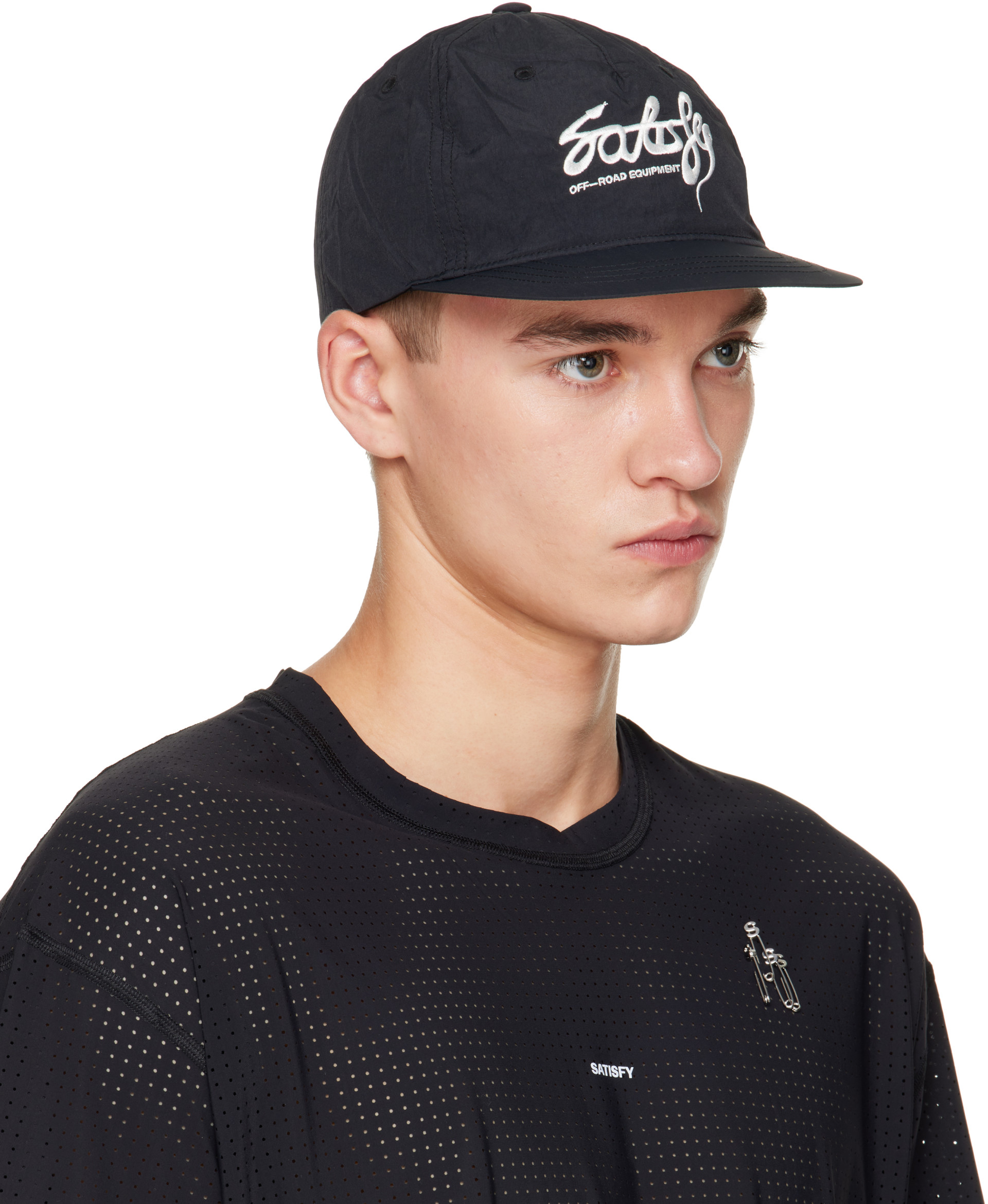 Satisfy - Black FliteSilk 5 Panel Pinch Cap
