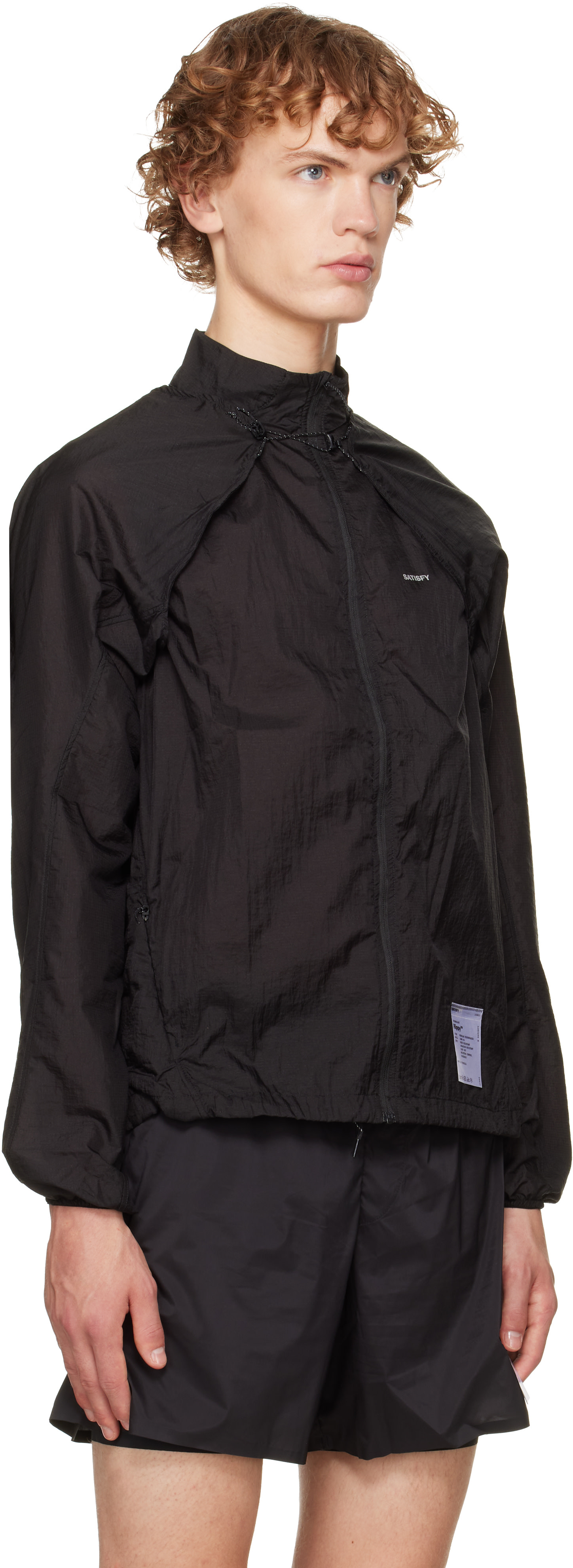 Satisfy - Black Rippy Modular Windbreaker Jacket