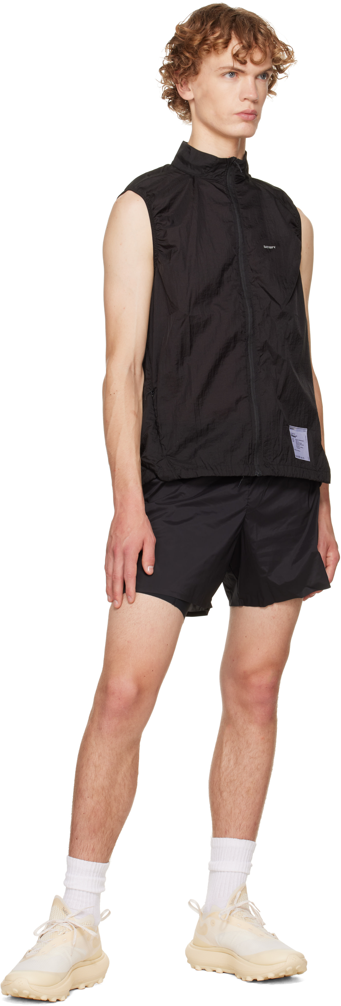 Satisfy - Black Rippy Modular Windbreaker Jacket