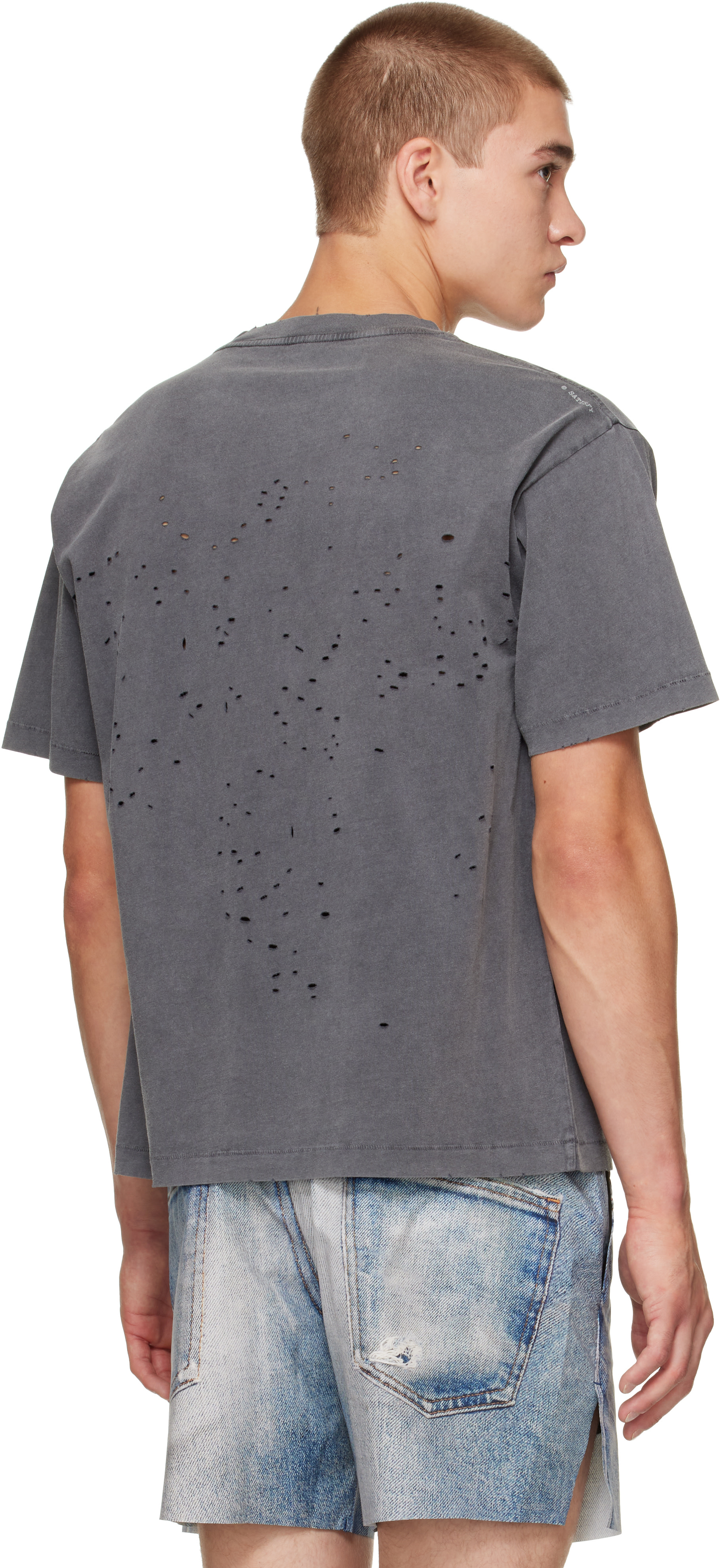 Satisfy - T-shirt gris à perforations MothTech