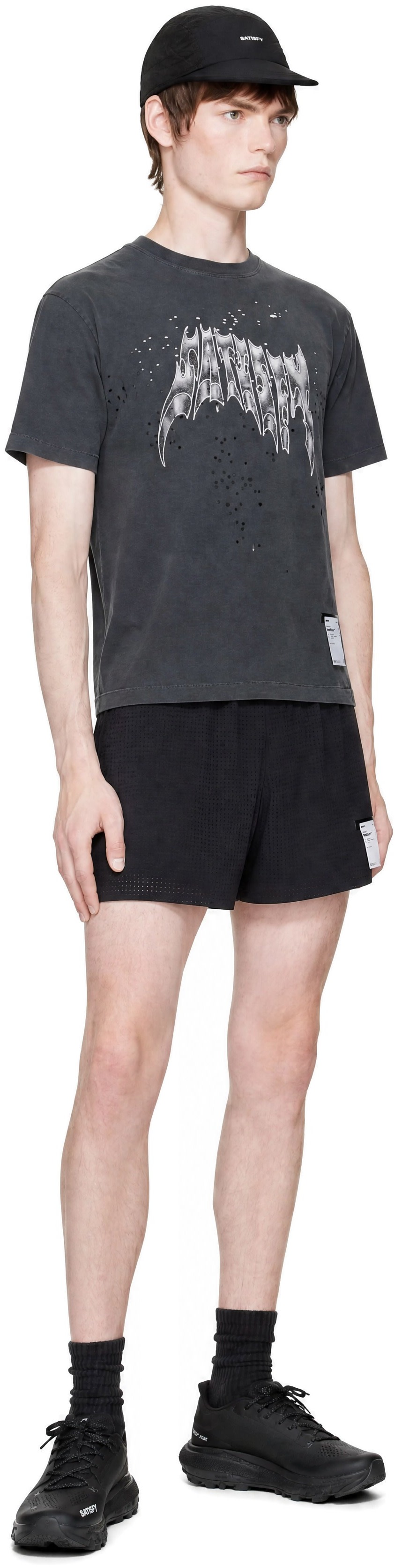 Satisfy - T-shirt gris à perforations MothTech