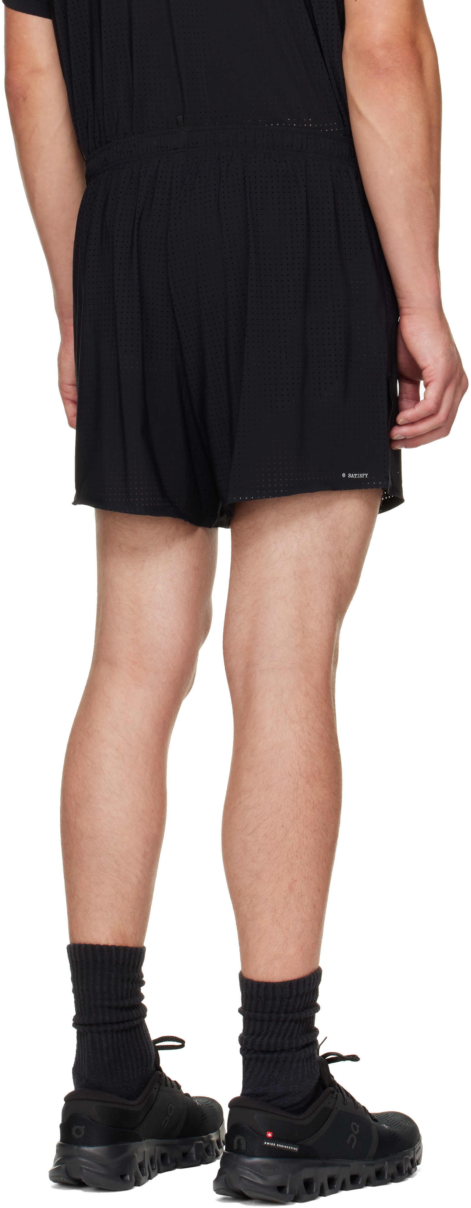 Satisfy - Short noir en jersey Space-O