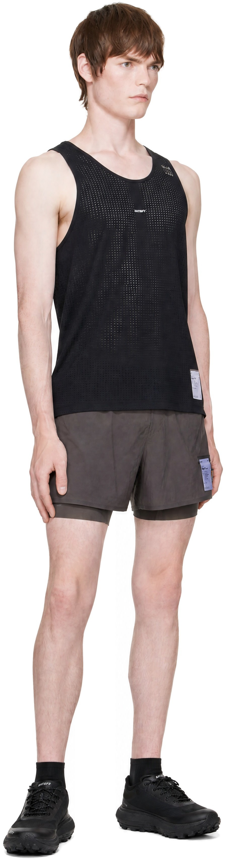 Satisfy: Gray Rippy Cordura 5 Shorts | SSENSE Canada