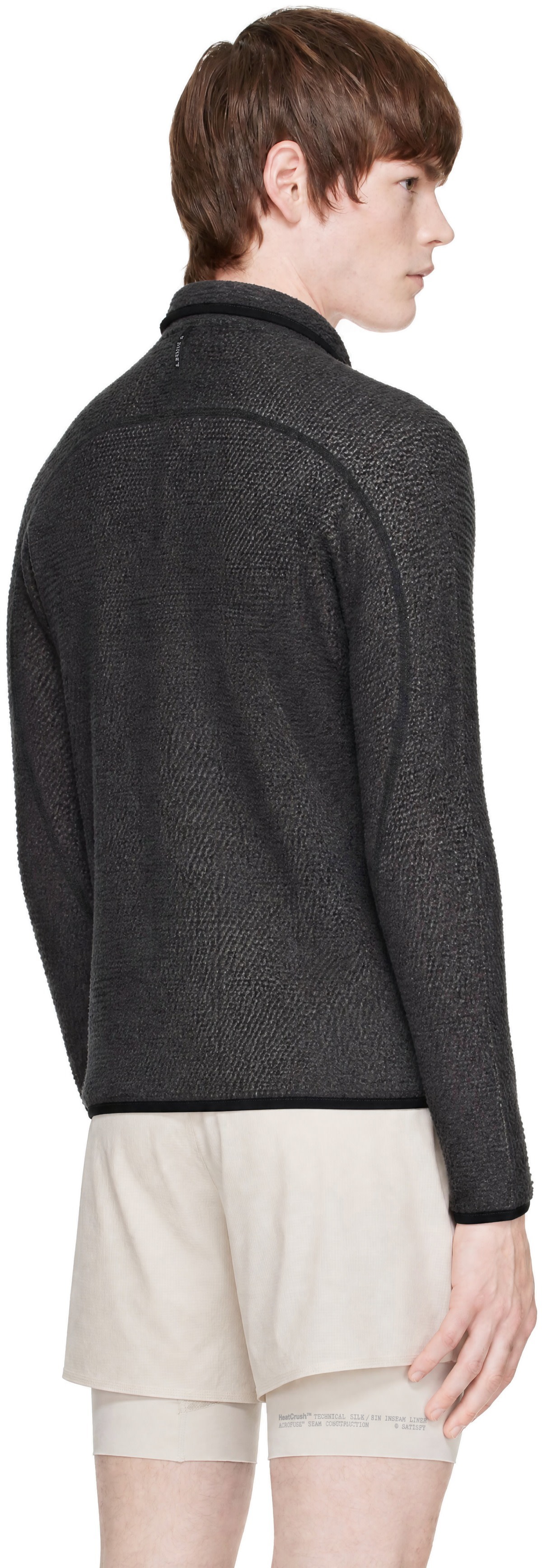 Satisfy - Gray FuzzFleece AD Half-Zip Sweater
