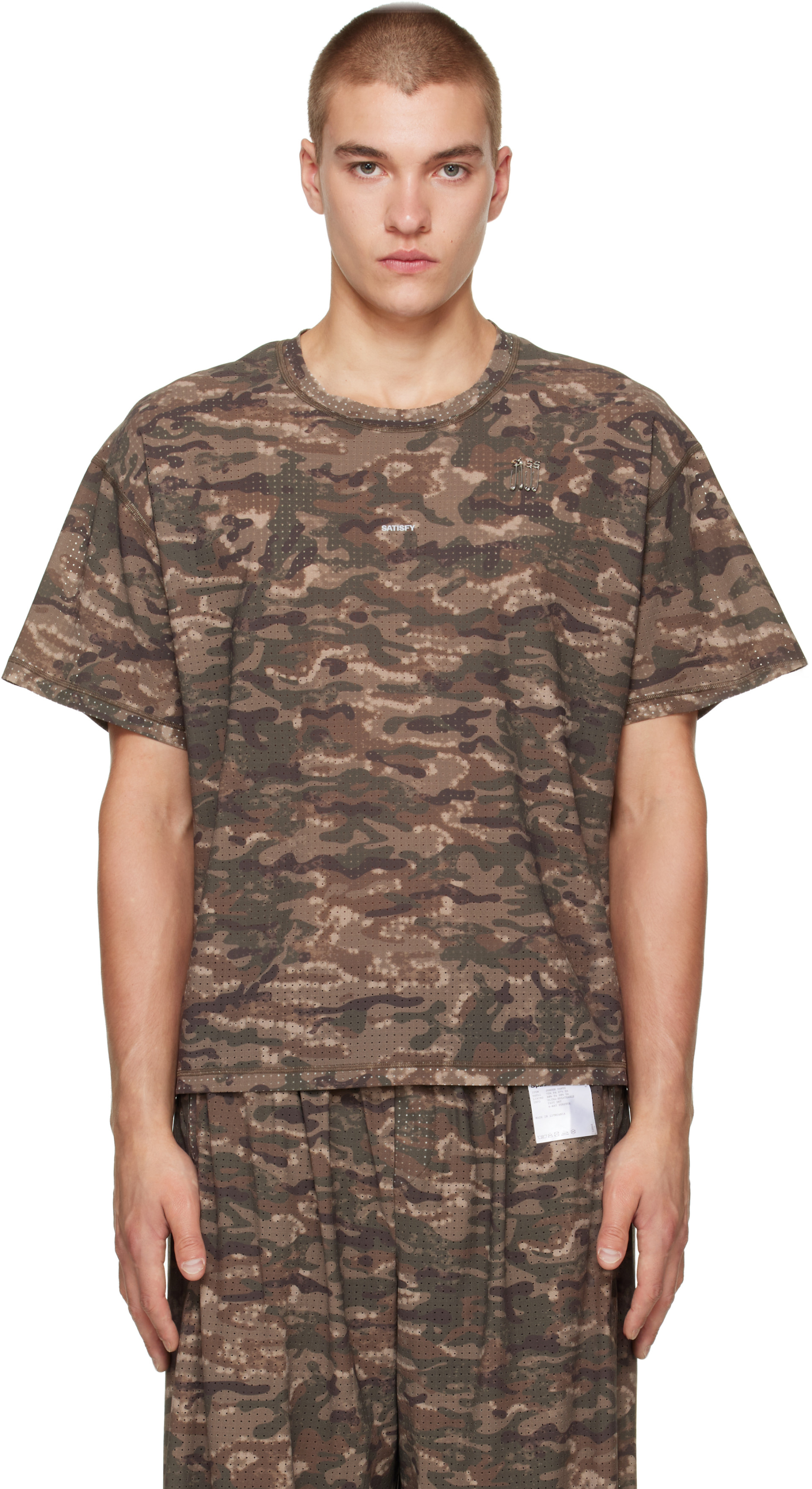 Satisfy - Brown Camo Space-O Running Top