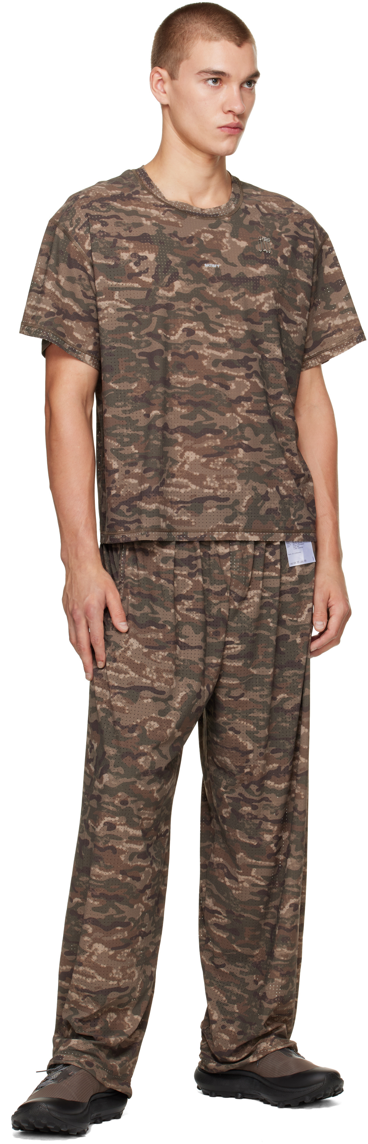 Satisfy - Brown Camo Space-O Running Top