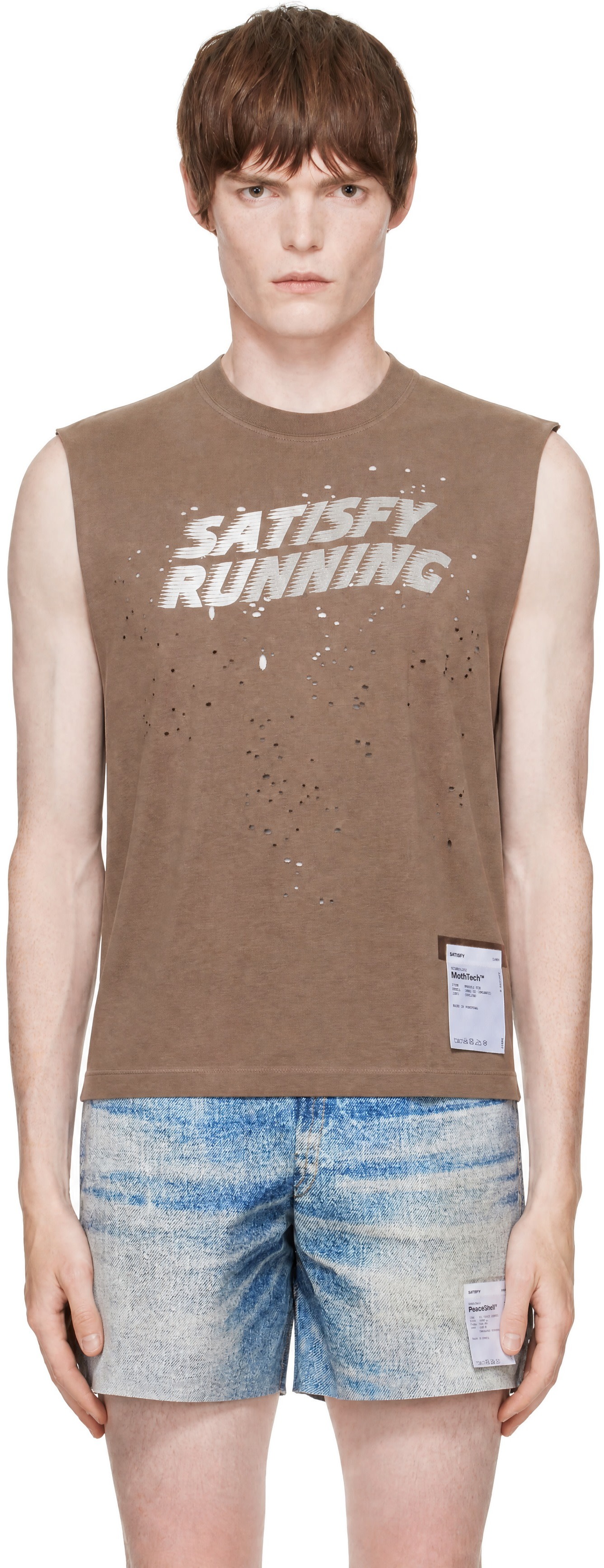 Satisfy - Débardeur brun en jersey MothTech