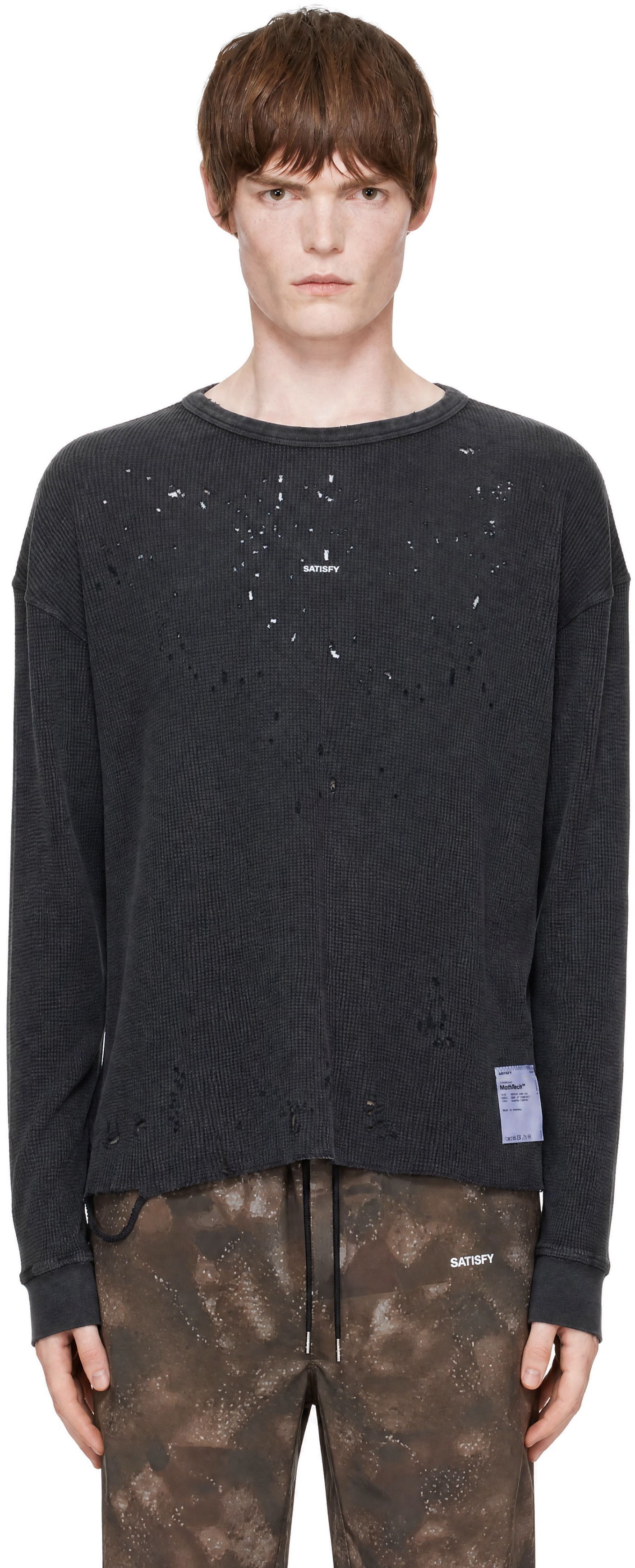 Satisfy - Gray MothTech Waffle Long T-shirt