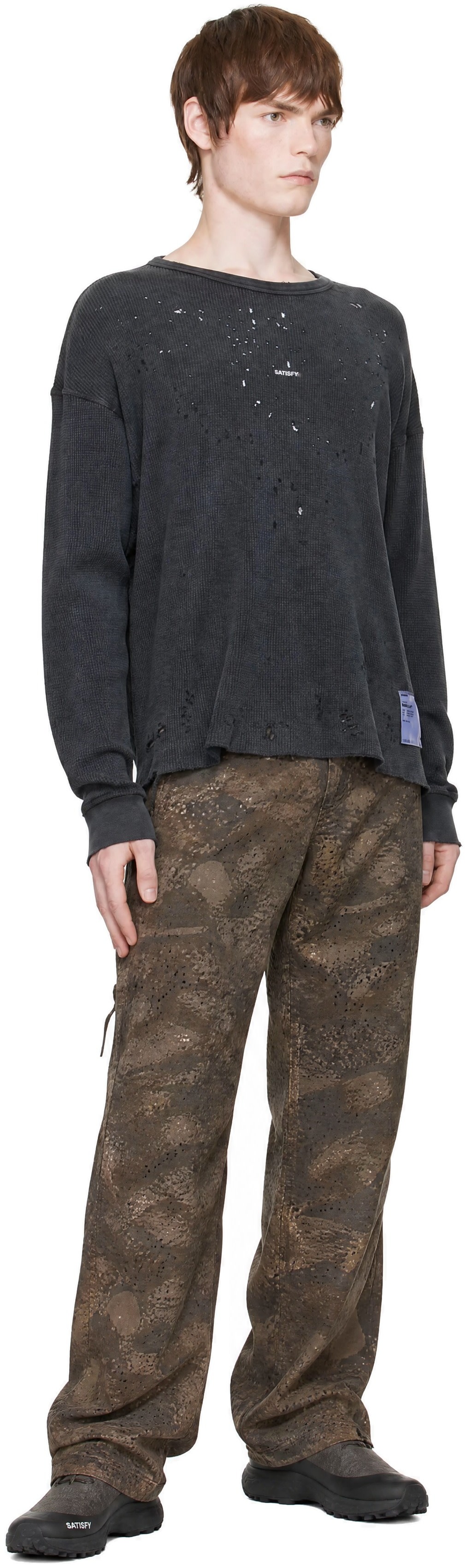 Satisfy - Gray MothTech Waffle Long T-shirt