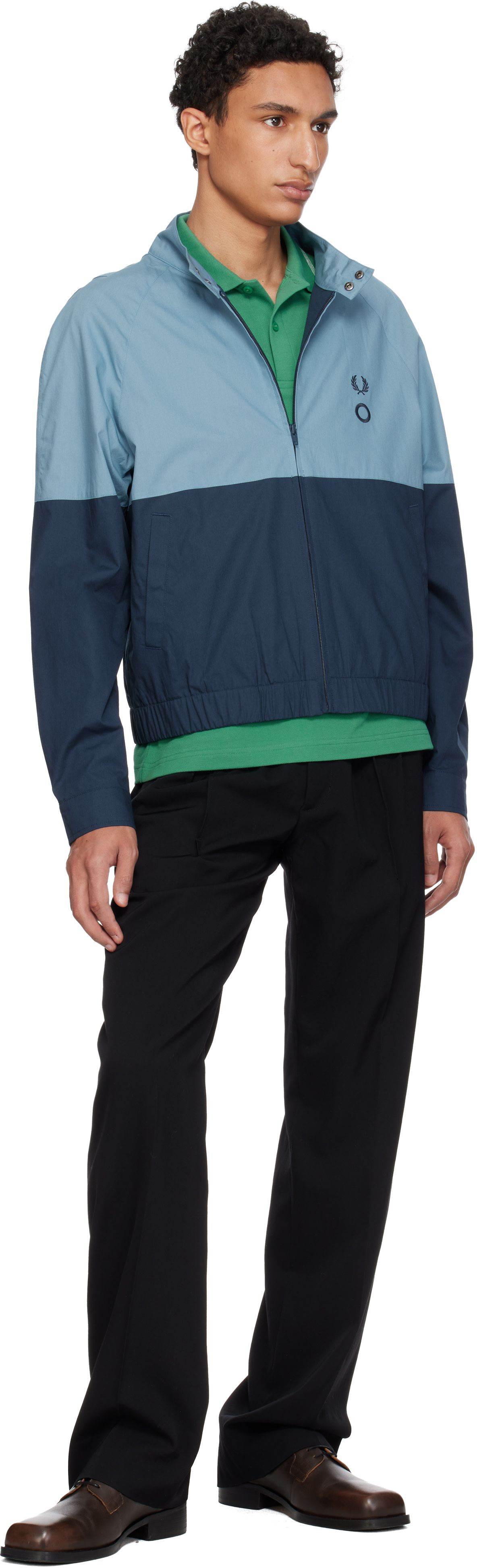 Craig Green: Green Fred Perry Edition Drawcord Collar Polo | SSENSE