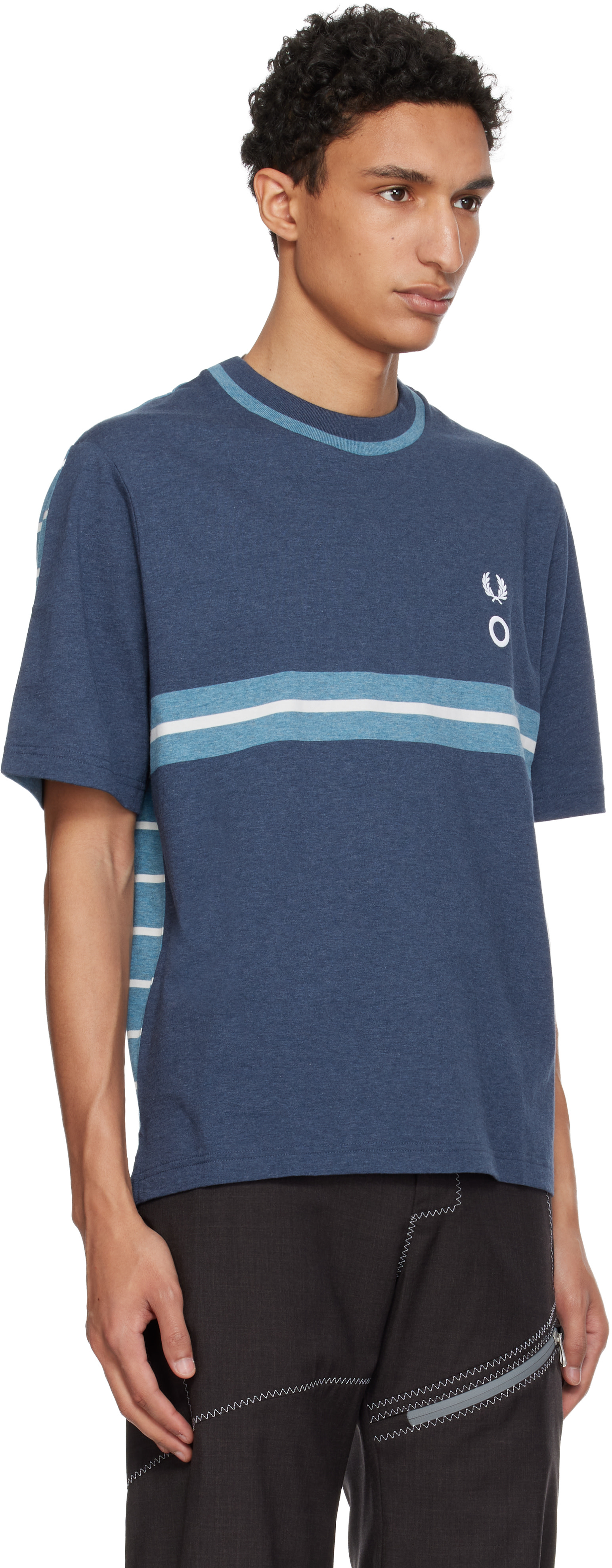 Craig Green: Blue Fred Perry Edition 'Half And Half' T-Shirt