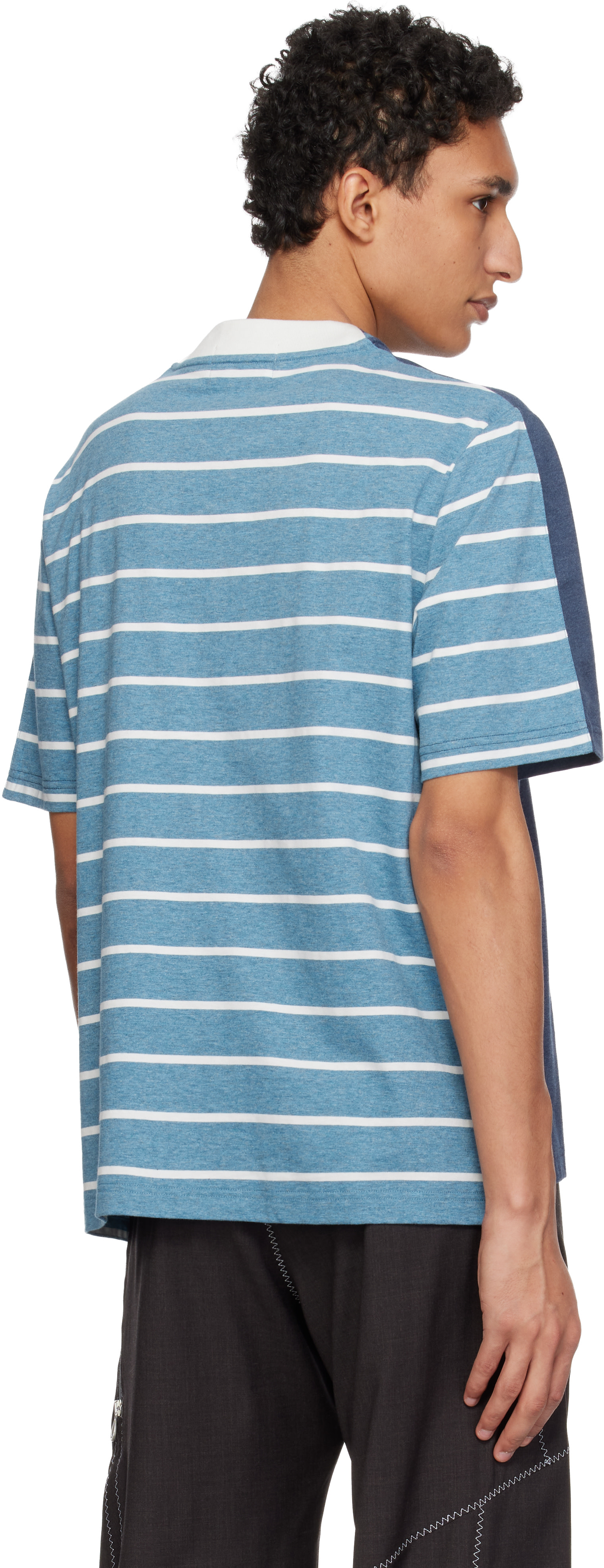 Craig Green: Blue Fred Perry Edition 'Half And Half' T-Shirt