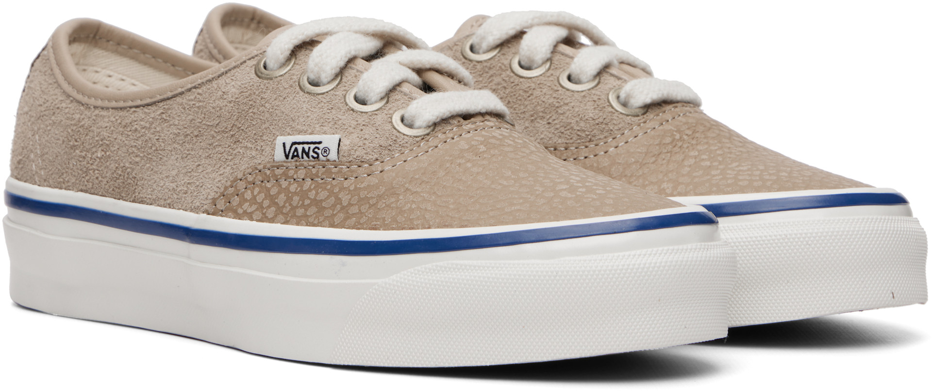 Vans - Baskets OTW Authentic 44 beiges à semelle Vibram à micro-rainures